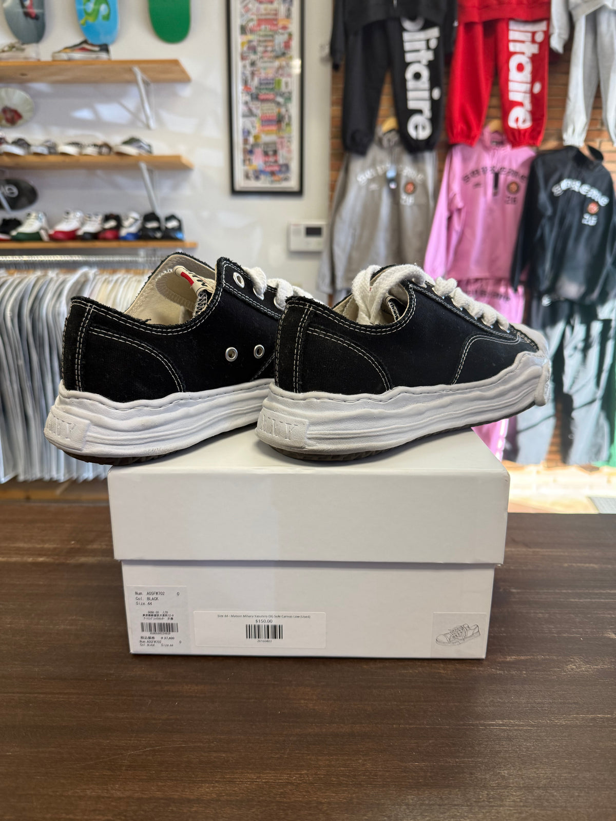 Maison Mihara Yasuhiro Peterson OG Sole Canvas Low Black