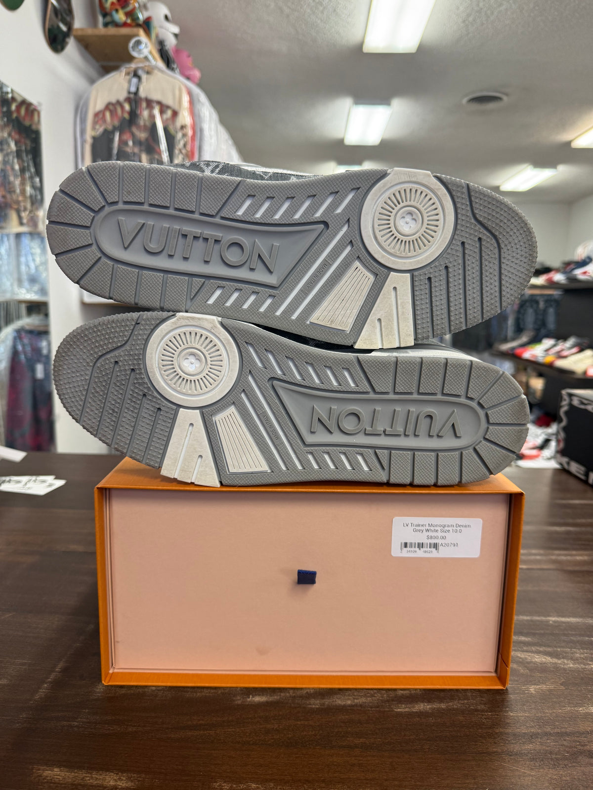 LV Trainer Monogram Denim Grey White
