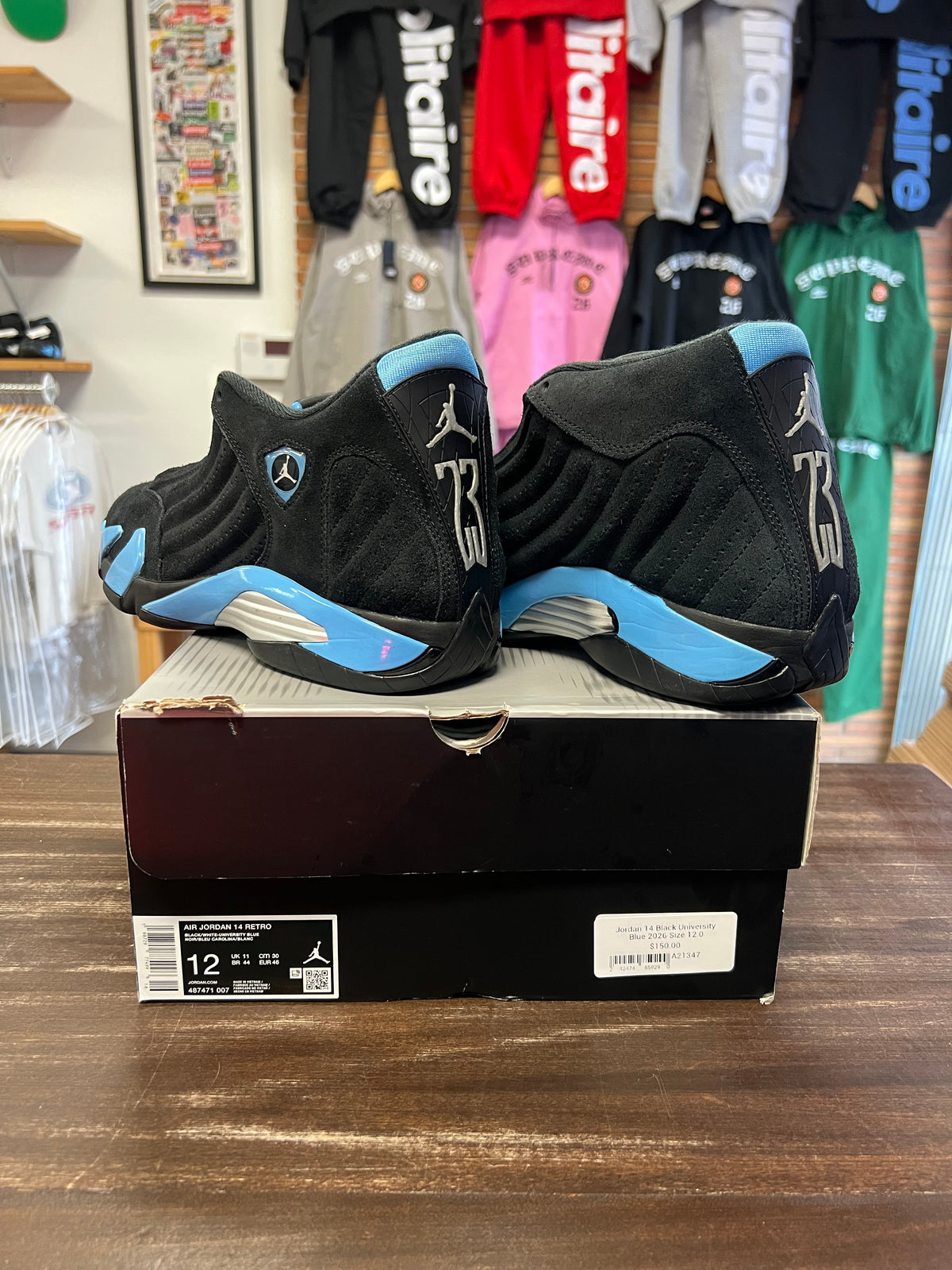 Jordan 14 Black University Blue 2026