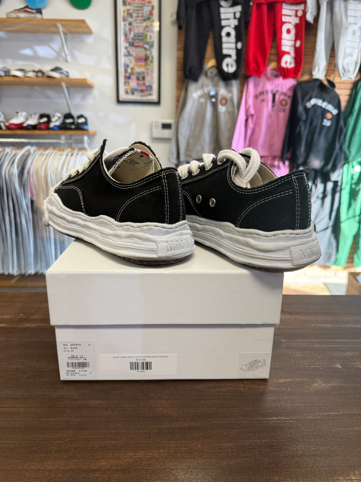 Maison Mihara Yasuhiro Peterson OG Sole Canvas Low Black