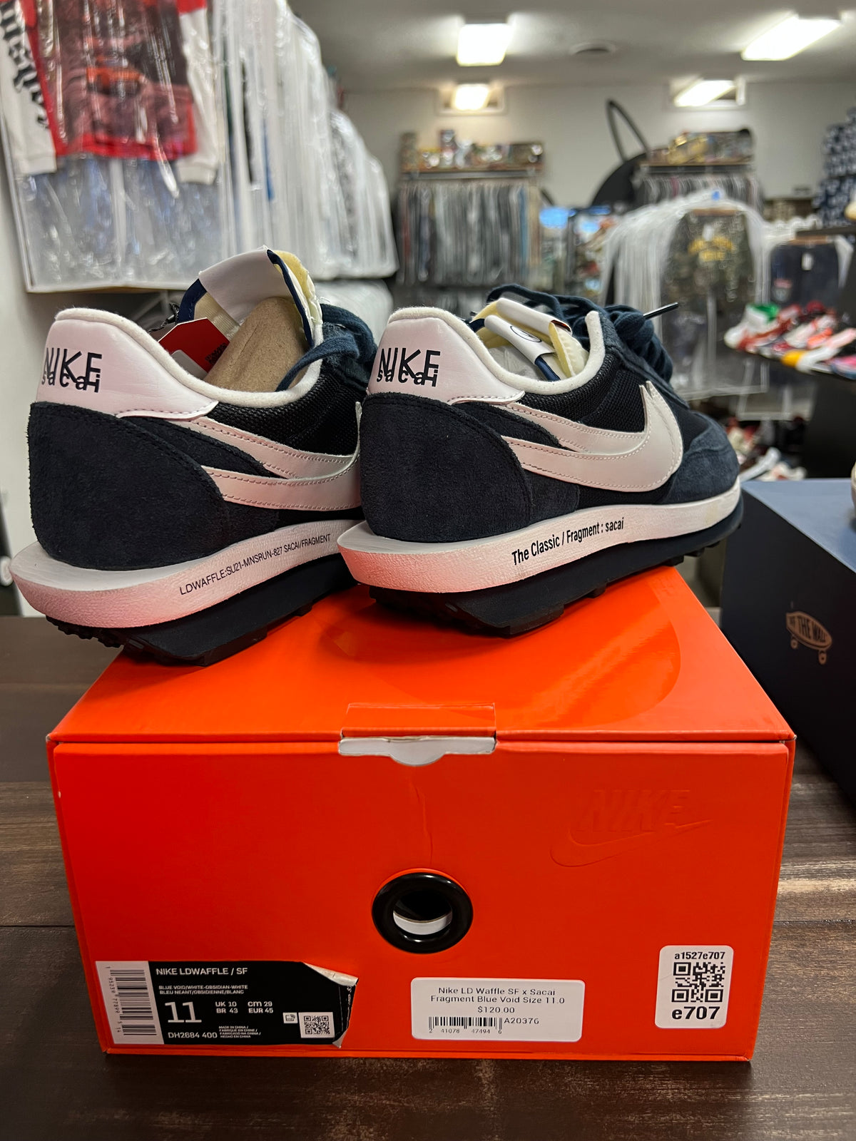 Nike LD Waffle SF x Sacai Fragment Blue Void