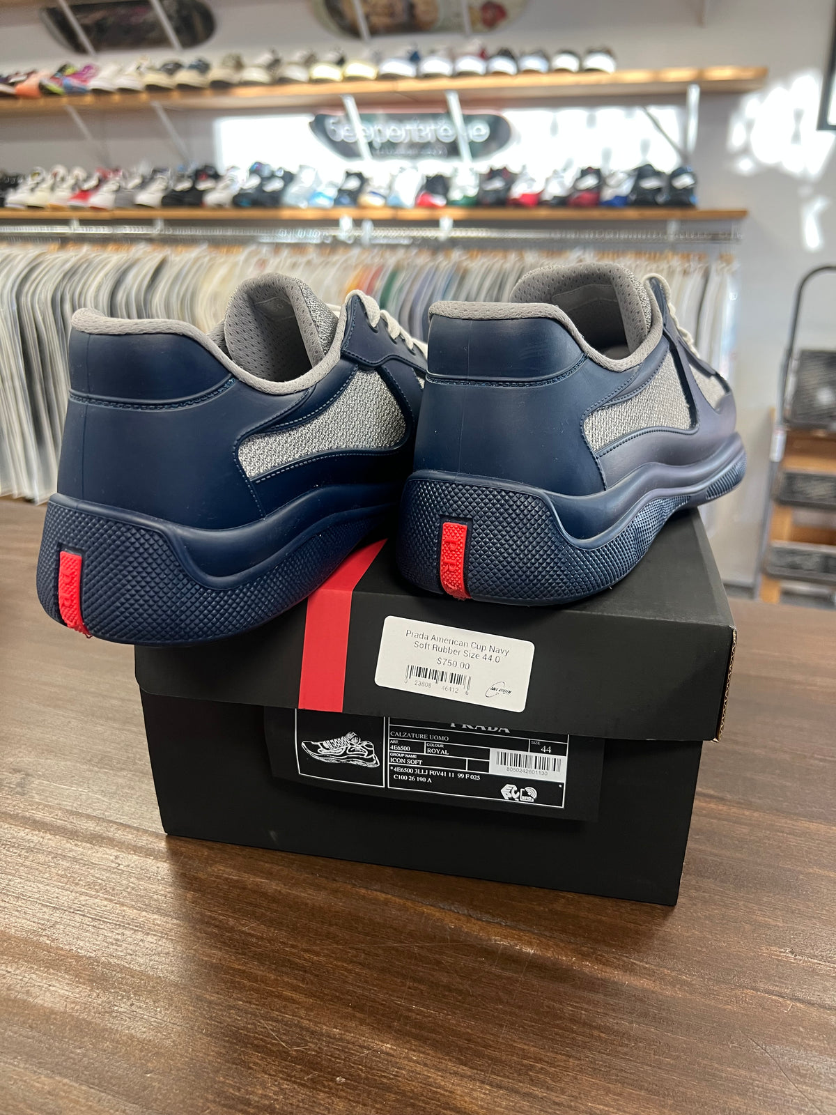 Prada American Cups Navy Soft Rubber
