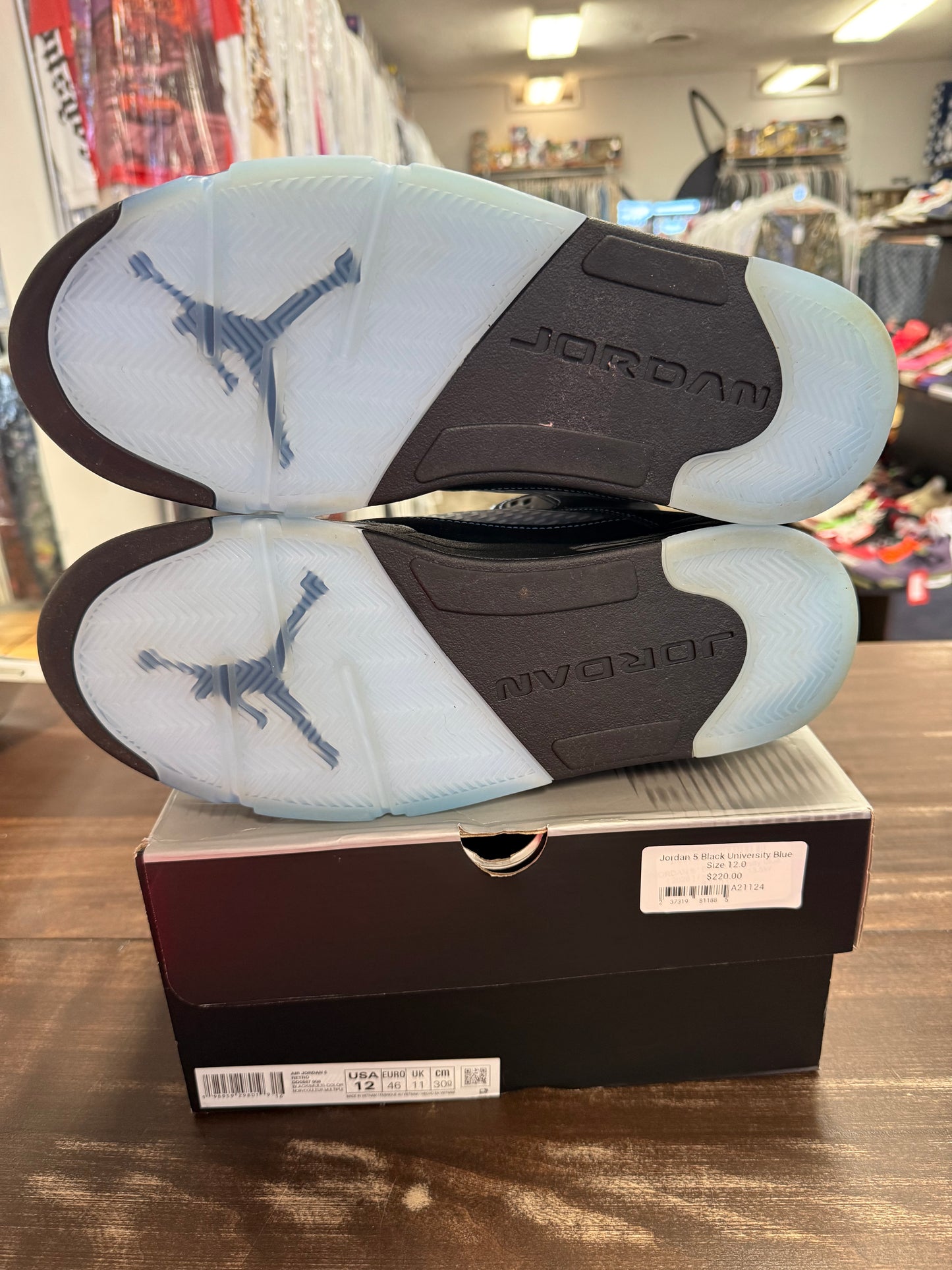 Jordan 5 Black University Blue
