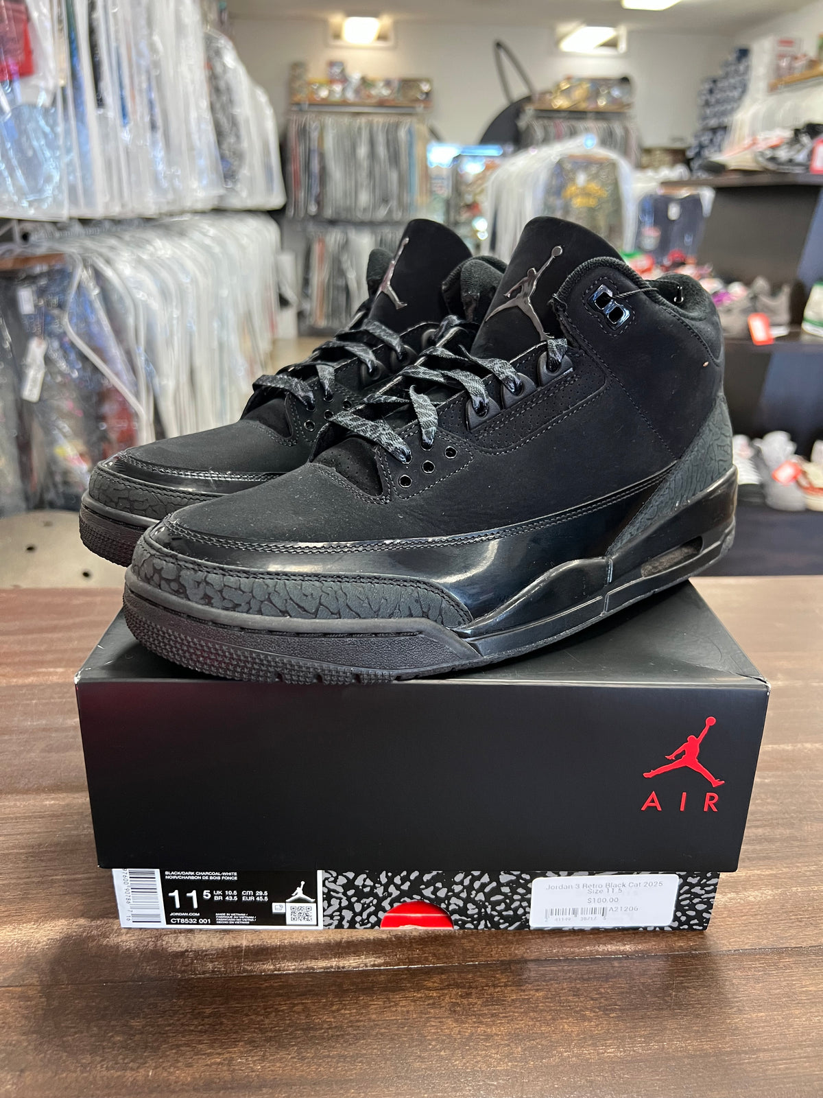 Jordan 3 Retro Black Cat 2025