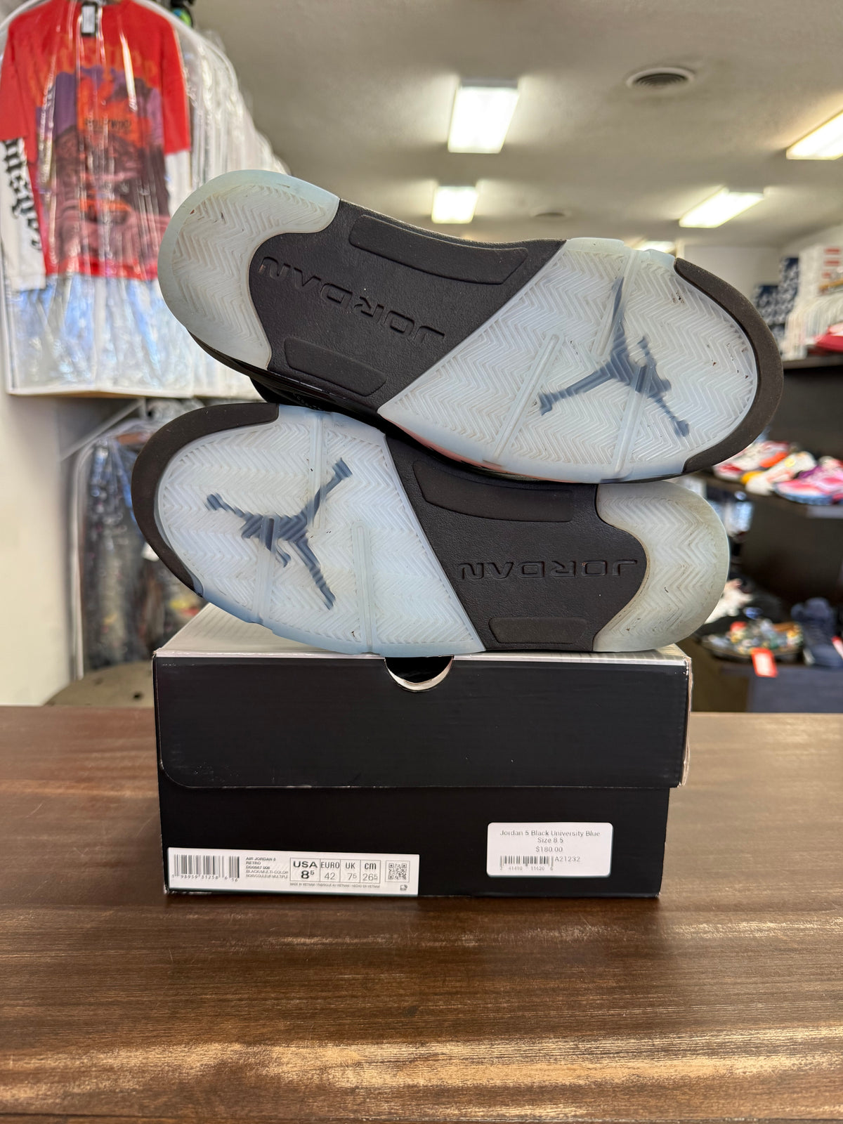 Jordan 5 Black University Blue