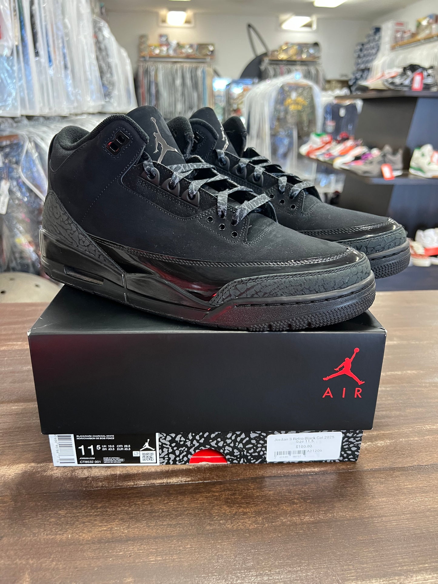 Jordan 3 Retro Black Cat 2025