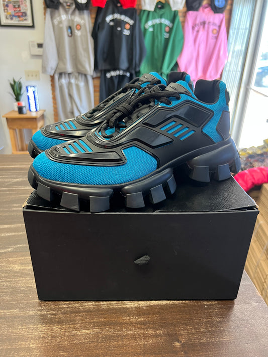 Men’s Prada Cloudbust Sneaker Black and Blue