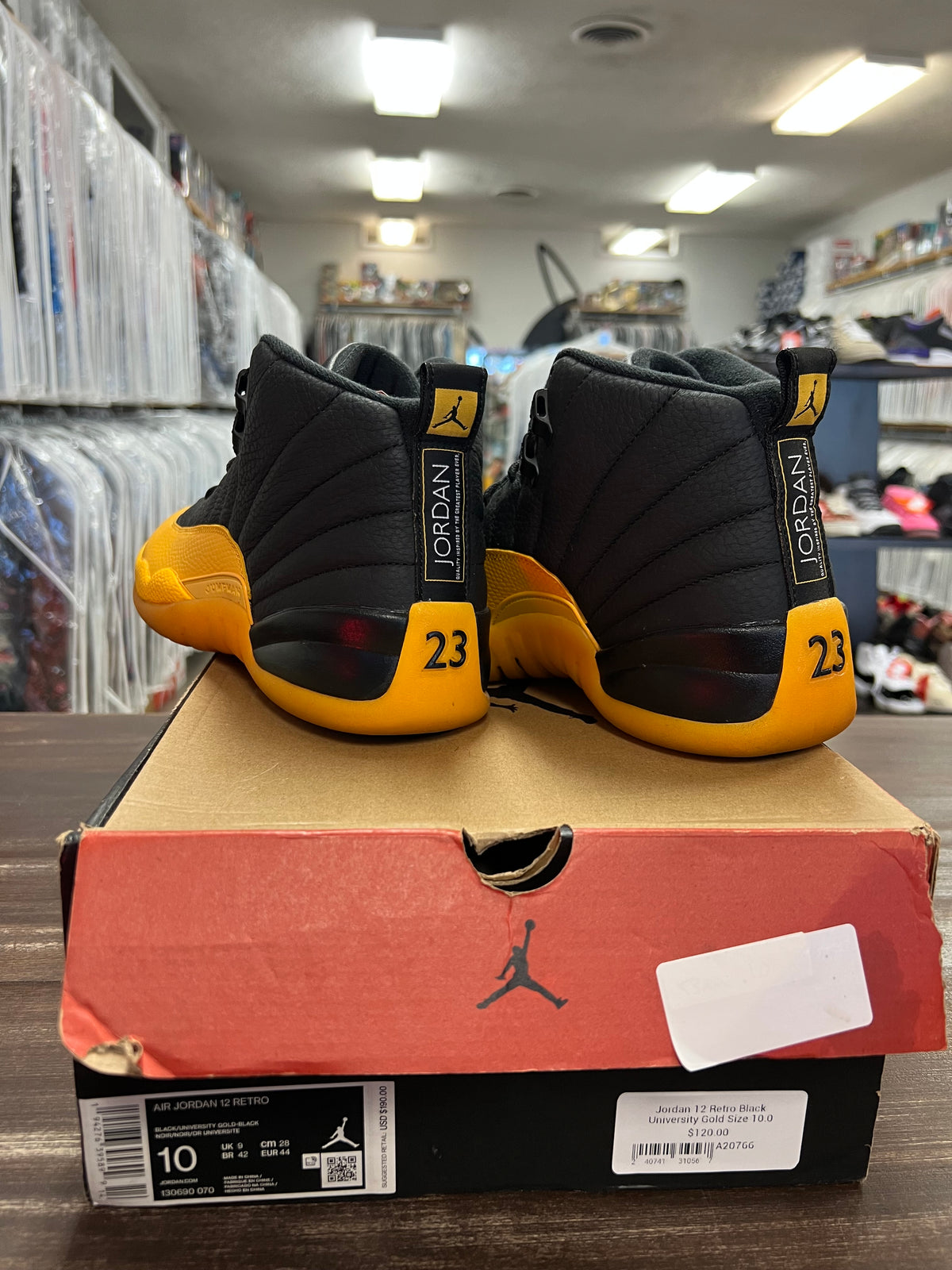 Jordan 12 Retro Black University Gold
