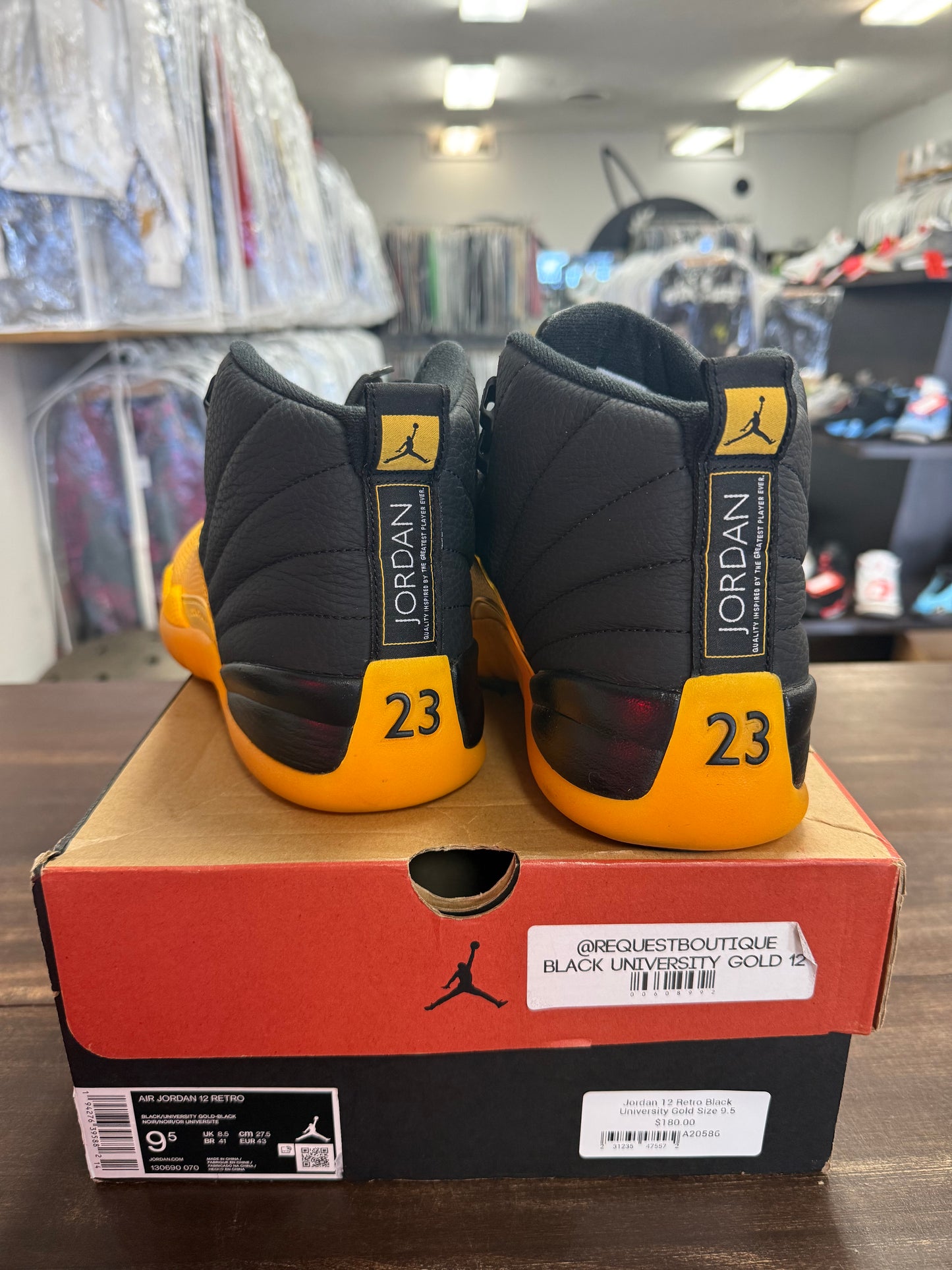 Jordan 12 Retro Black University Gold