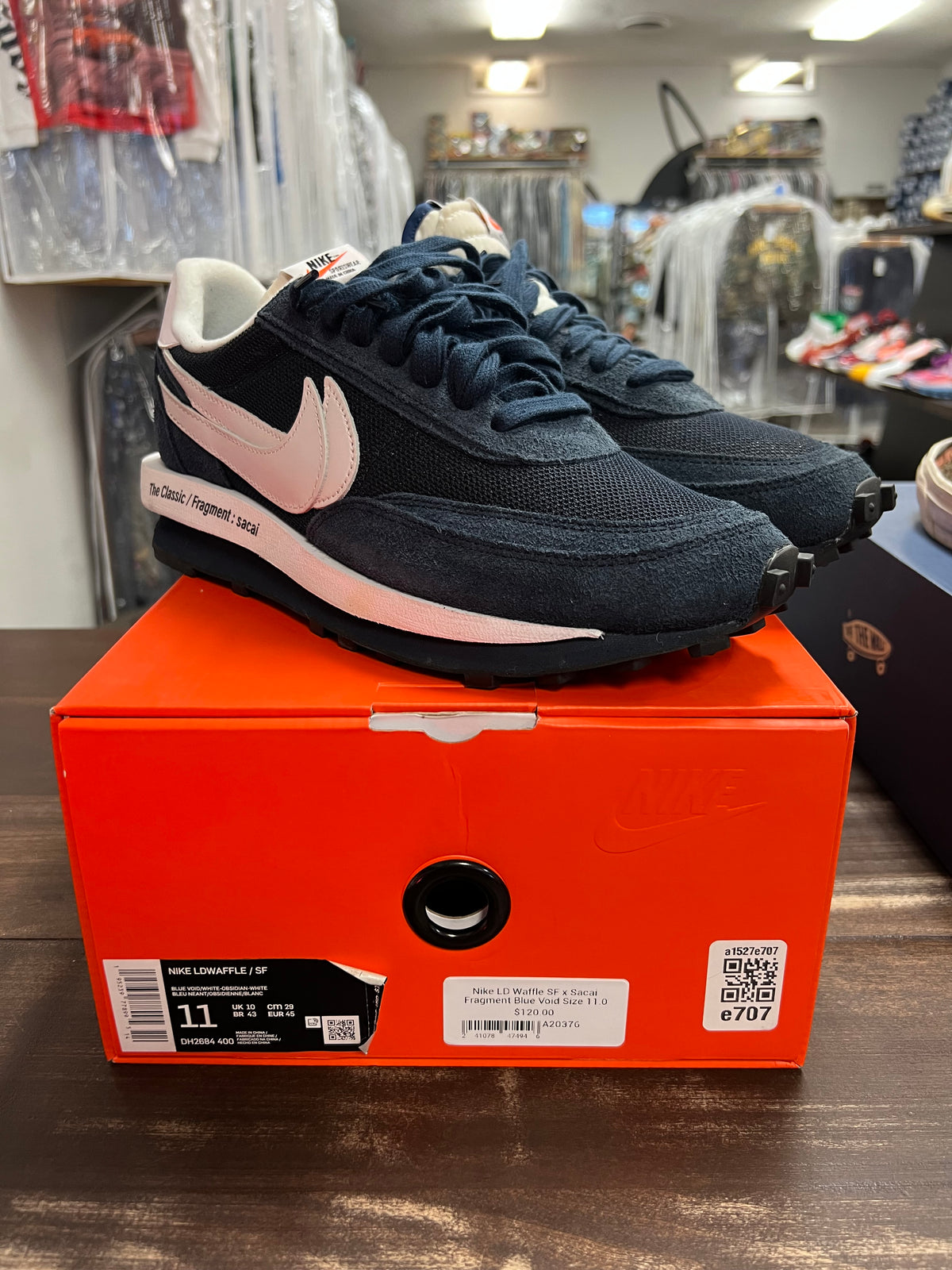 Nike LD Waffle SF x Sacai Fragment Blue Void