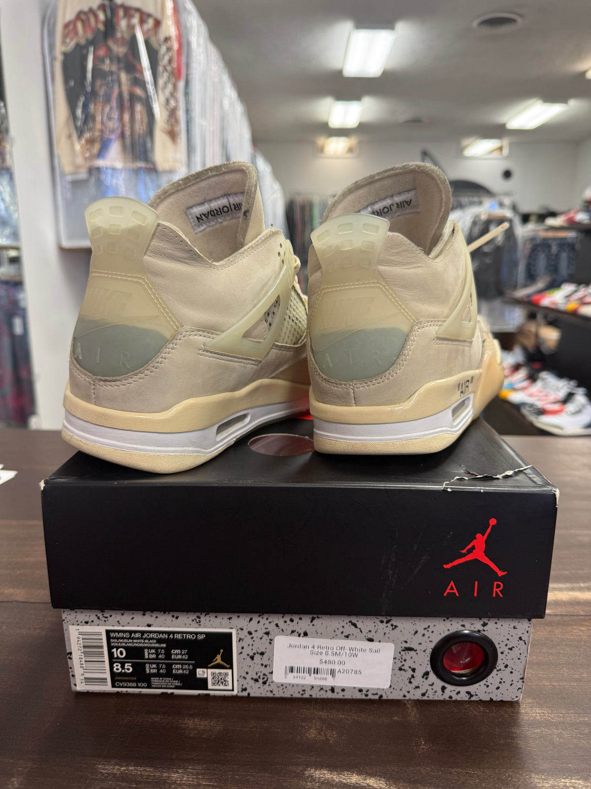 Jordan 4 Retro Off-White Sail