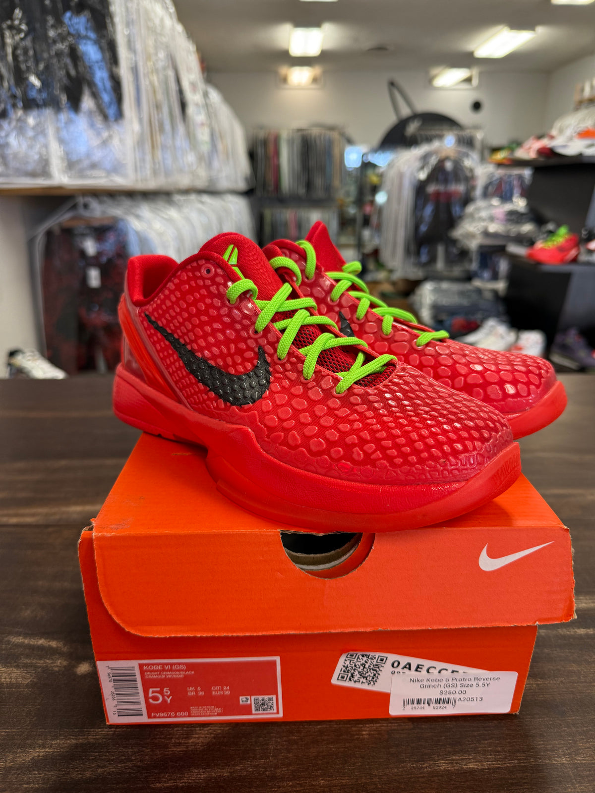 Nike Kobe 6 Protro Reverse Grinch (GS)
