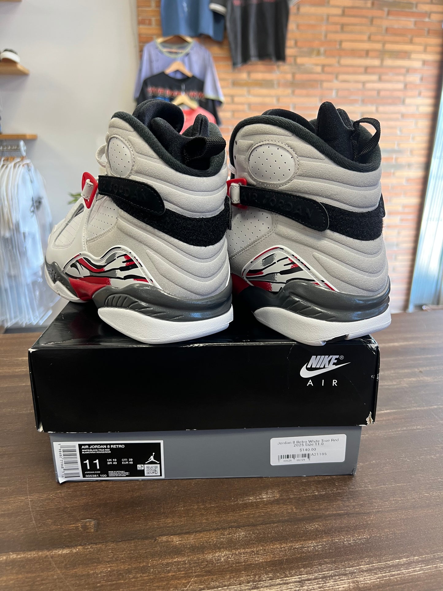 Jordan 8 Retro White True Red 2025