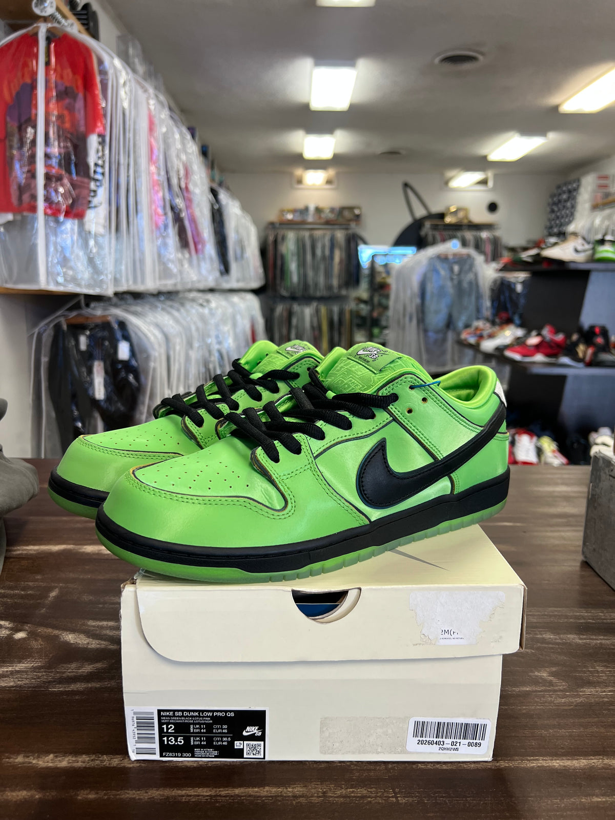 Nike SB Dunk Low The Powerpuff Girls Buttercup