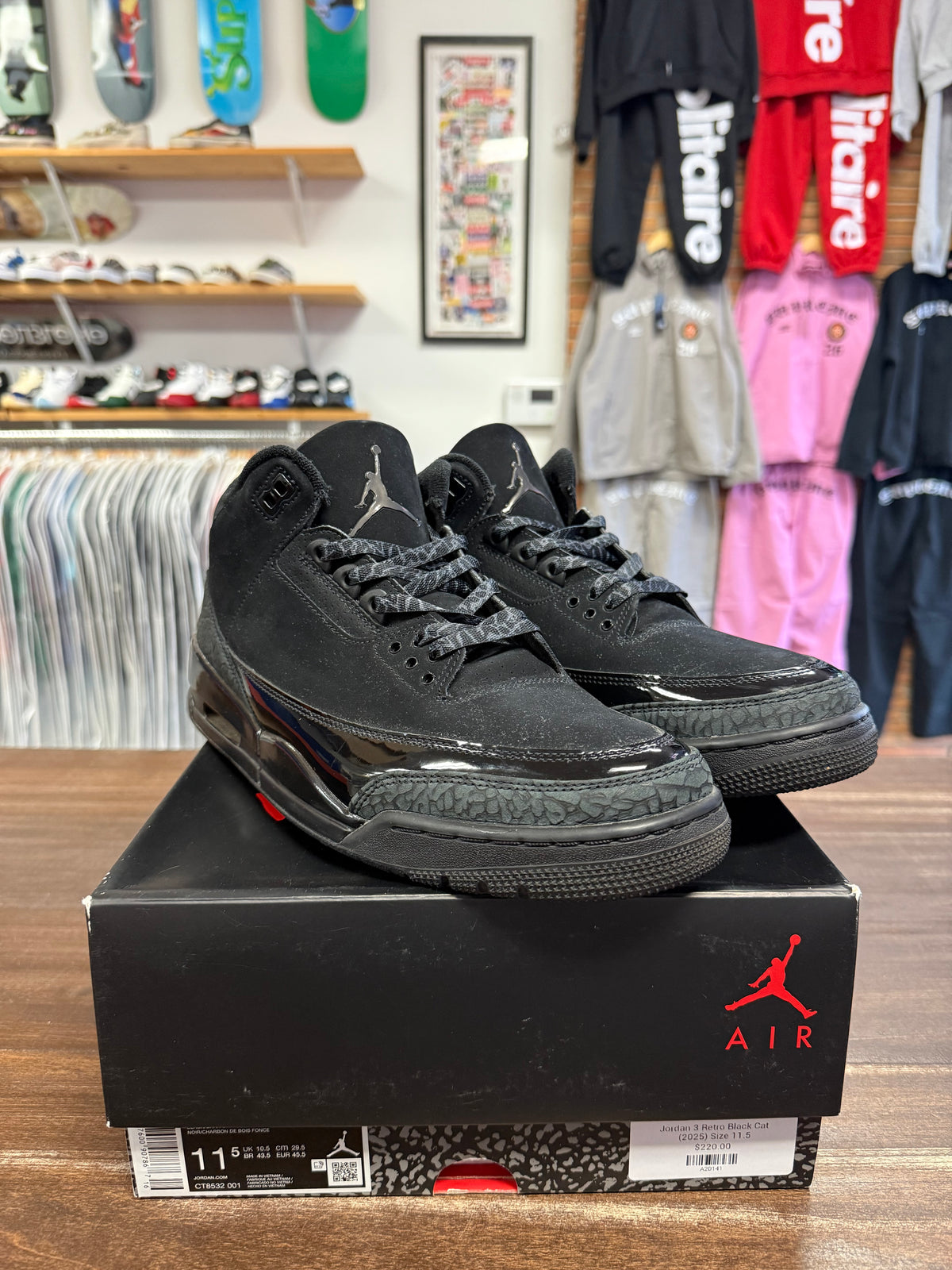 Jordan 3 Black Cat 2025