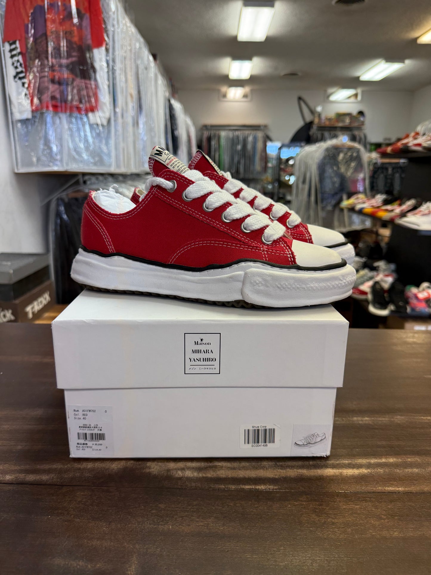 Maison Mihara Yasuhiro Peterson OG Canvas Low Red