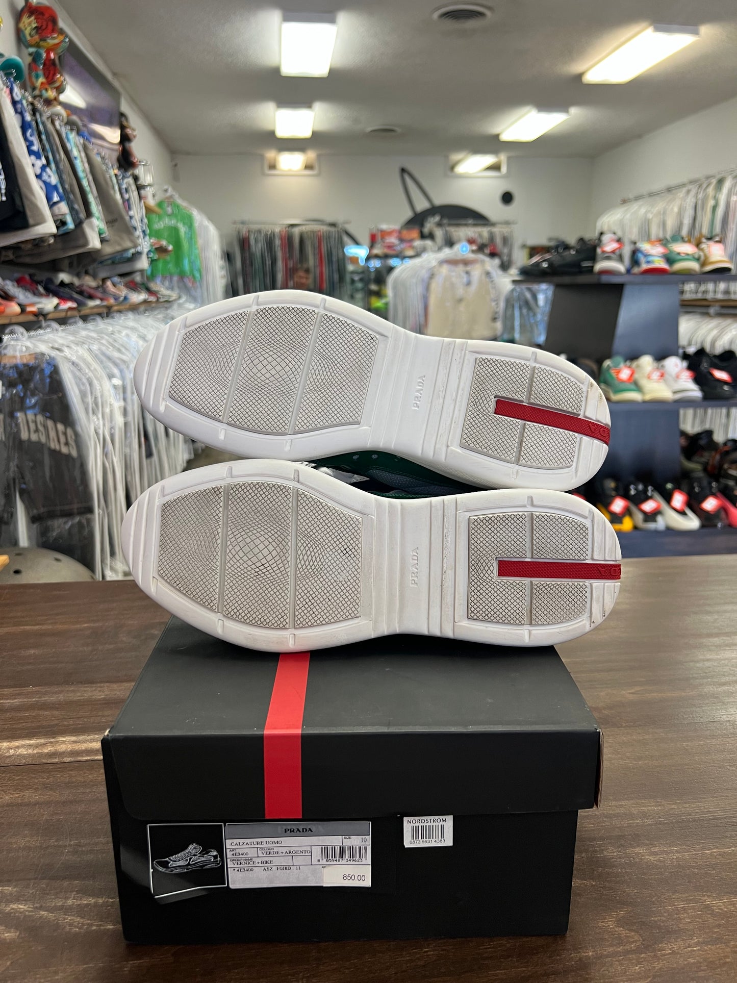 Prada America's Cup Patent Green White