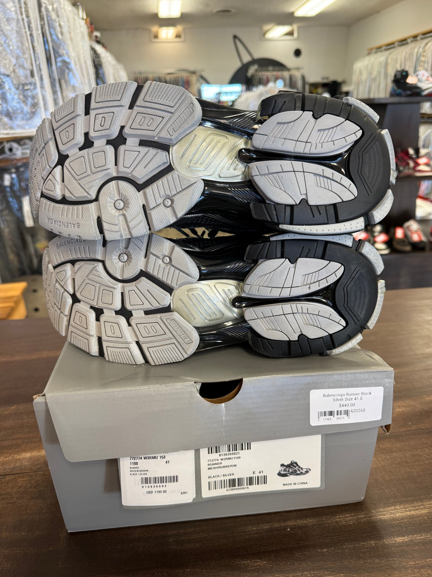 Balenciaga Runner Black Silver