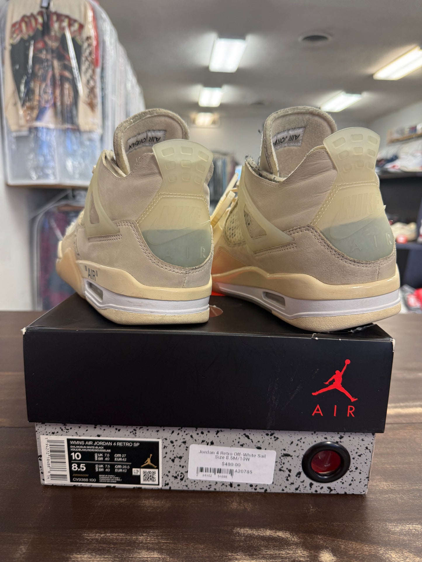 Jordan 4 Retro Off-White Sail