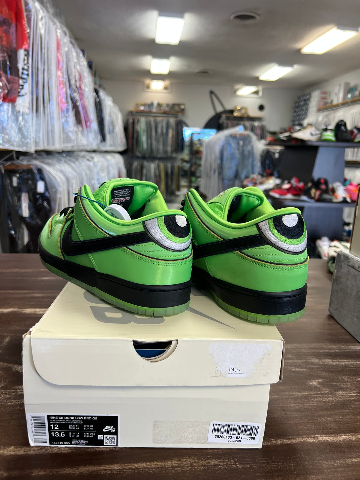Nike SB Dunk Low The Powerpuff Girls Buttercup