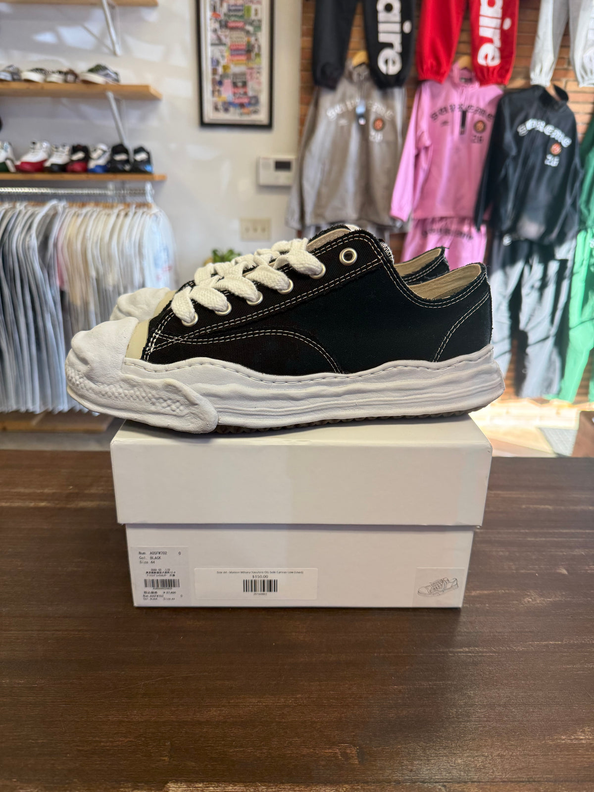 Maison Mihara Yasuhiro Peterson OG Sole Canvas Low Black
