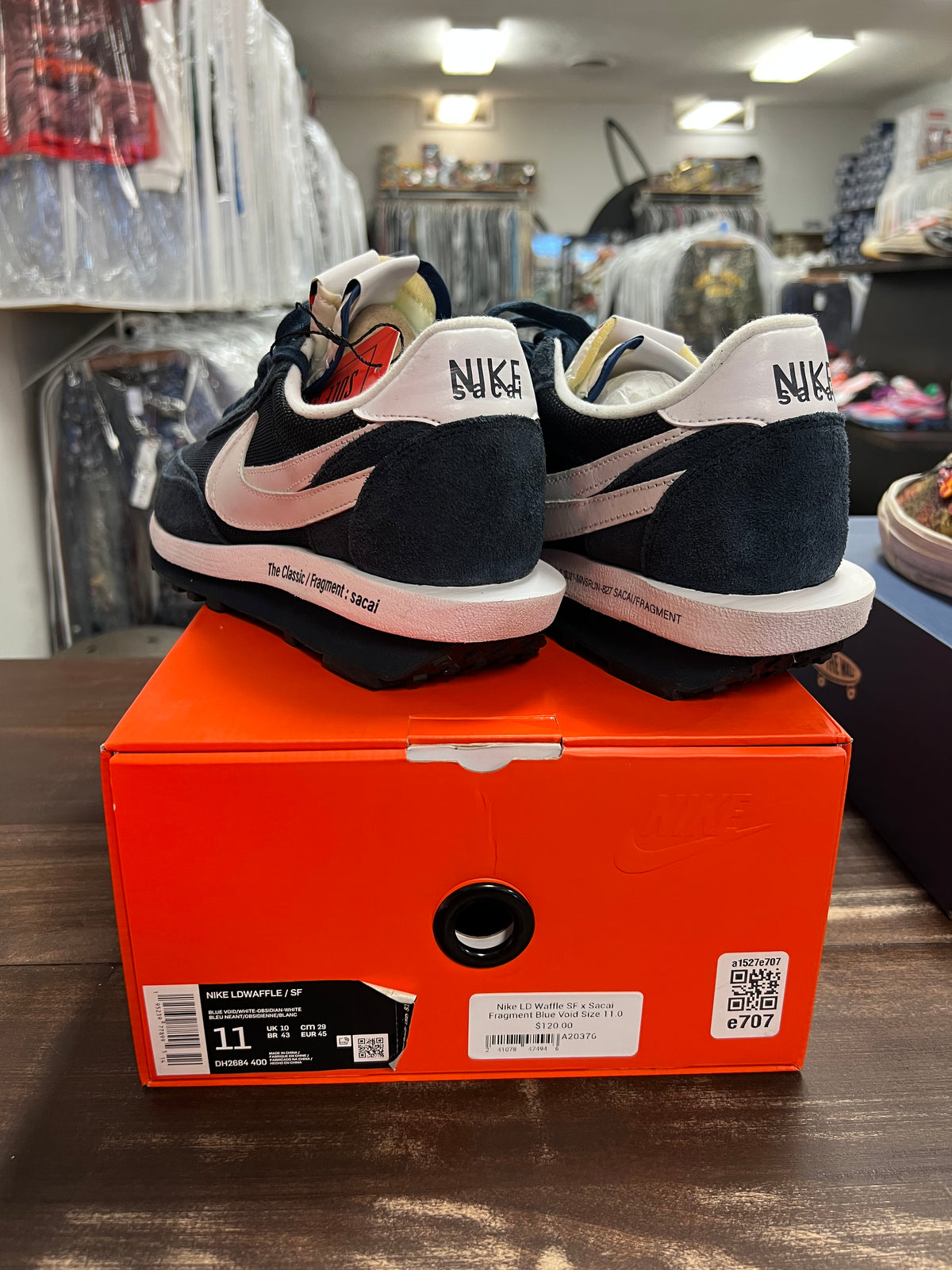Nike LD Waffle SF x Sacai Fragment Blue Void