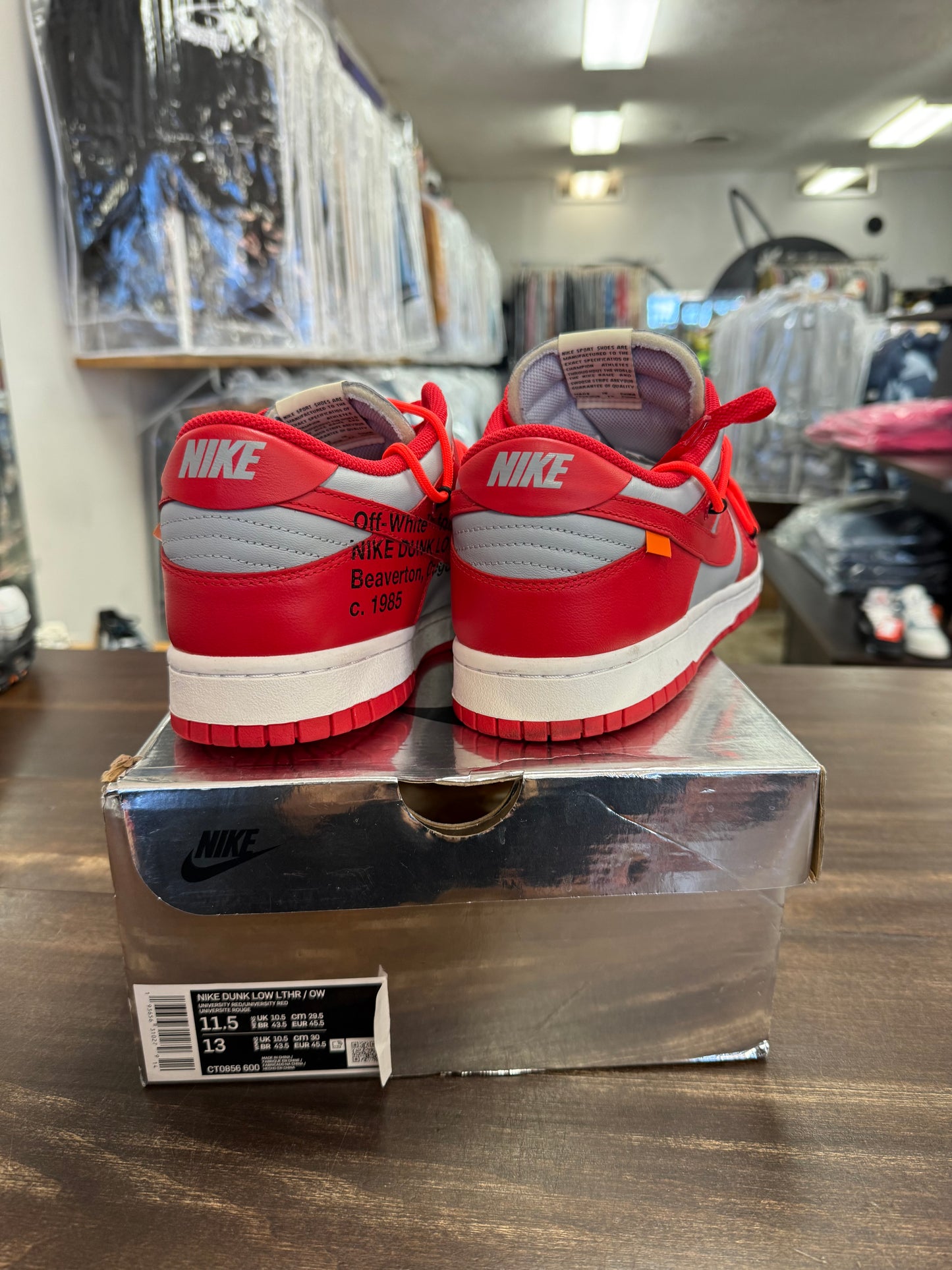 Nike Dunk Low Off-White University Red
