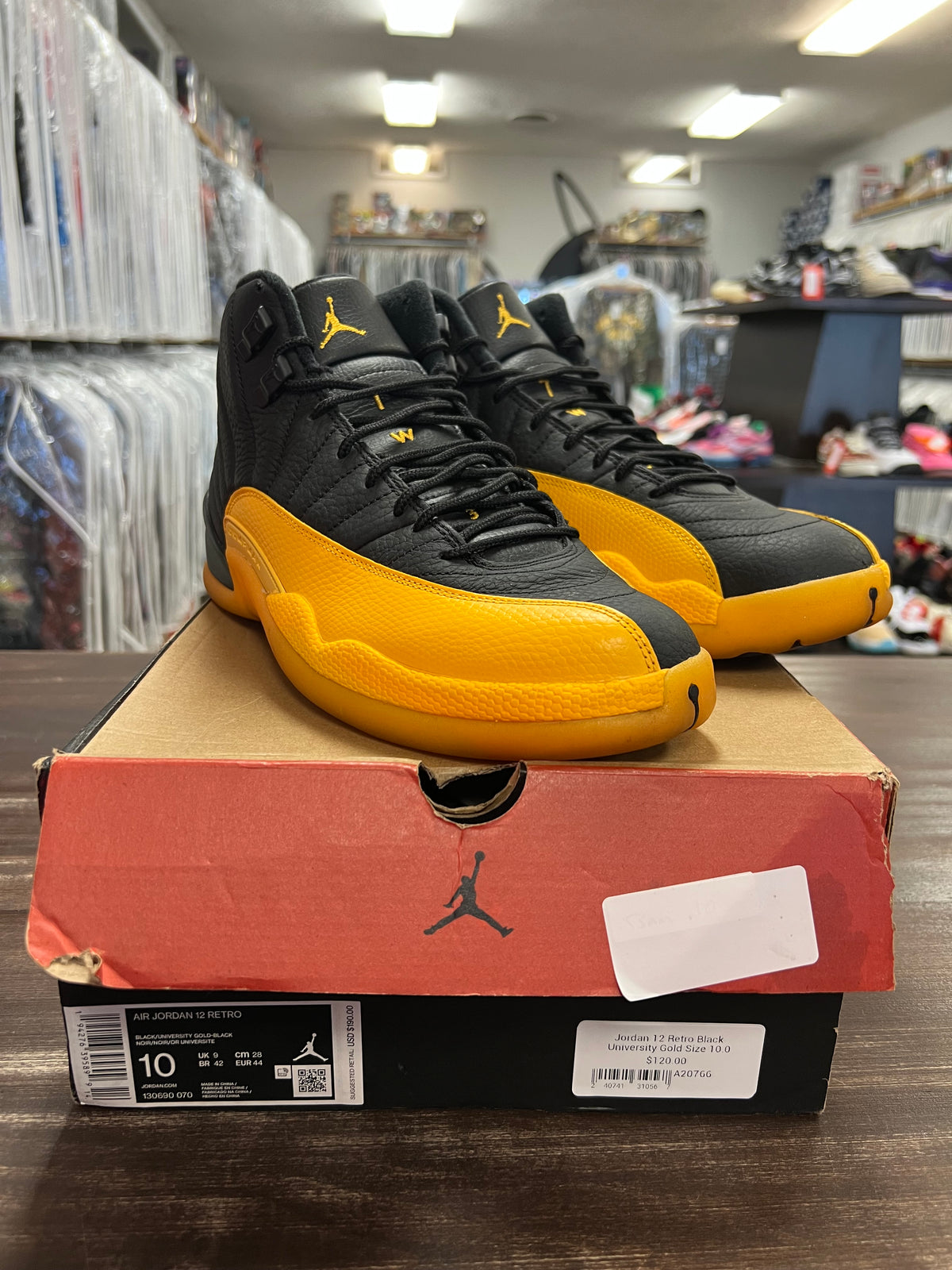 Jordan 12 Retro Black University Gold
