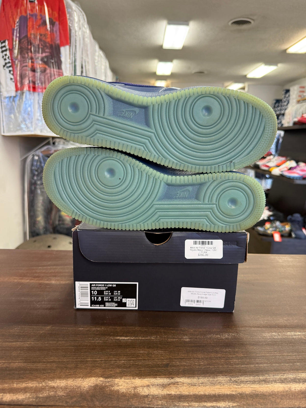 Nike Air Force 1 Low Patent Leather Mystic Navy Grape