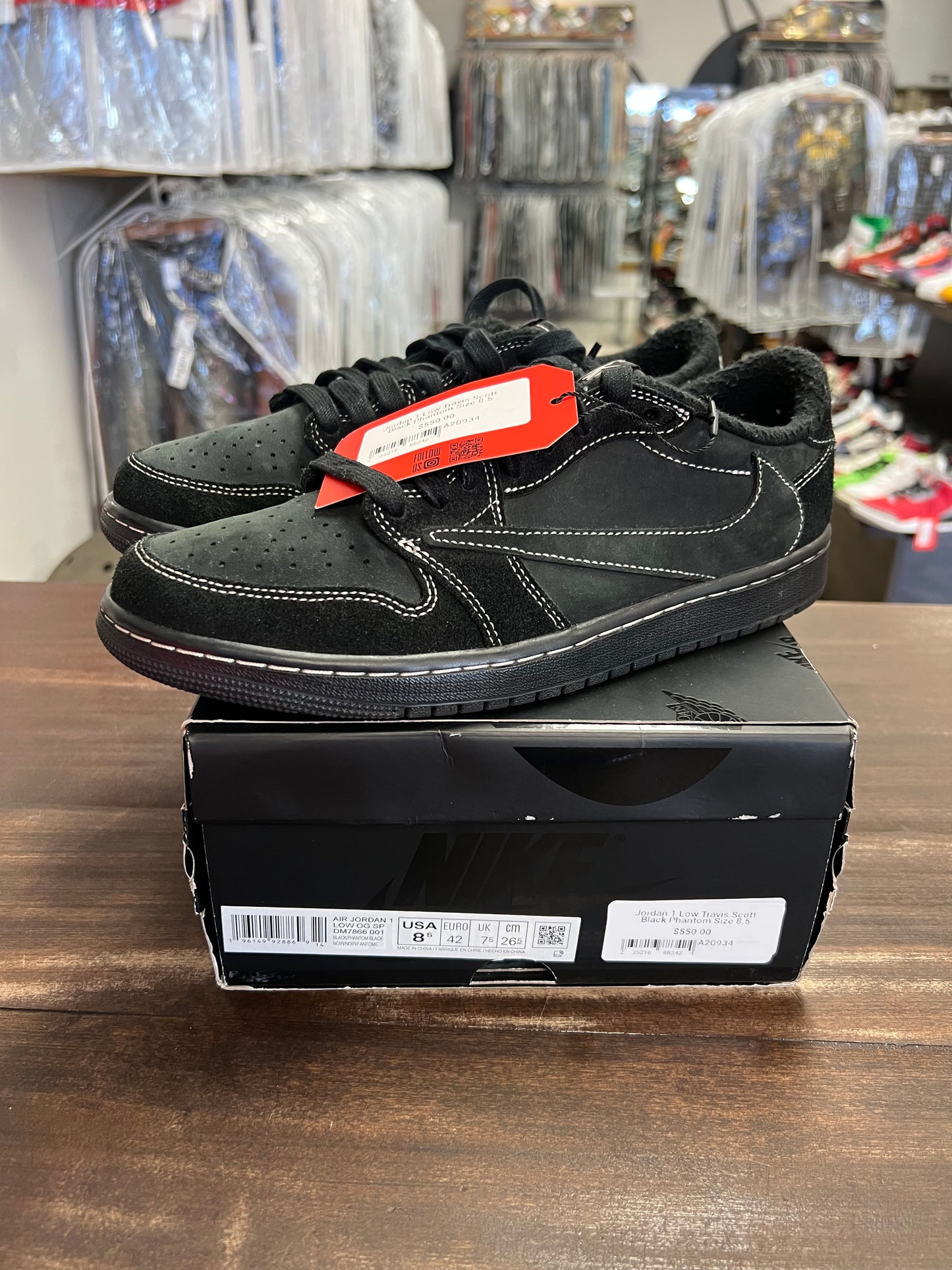 Jordan 1 Low Travis Scott Black Phantom