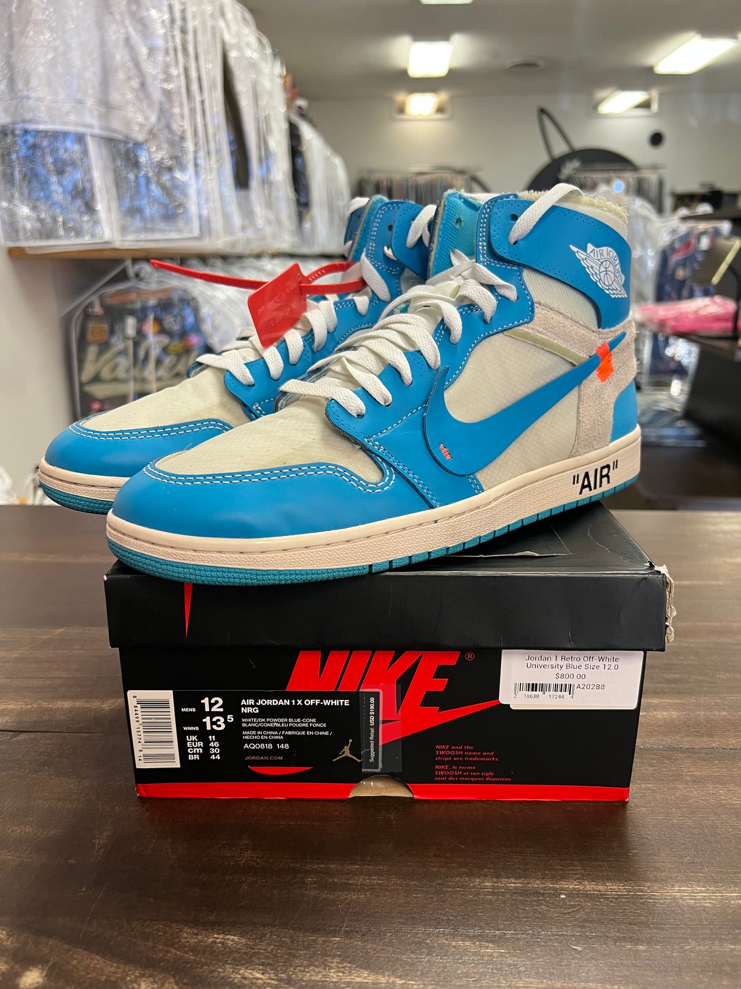 Jordan 1 Retro Off-White University Blue