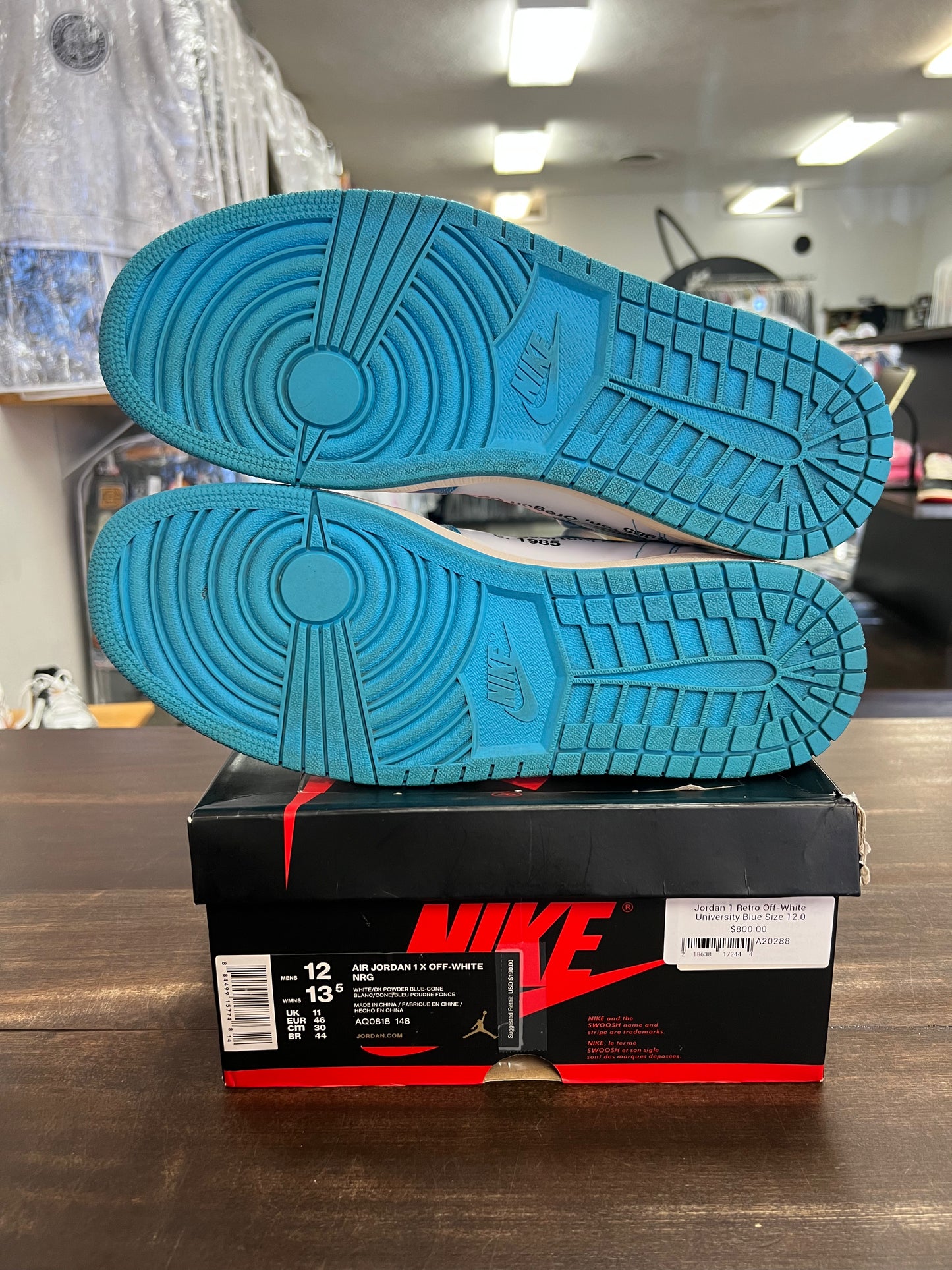 Jordan 1 Retro Off-White University Blue