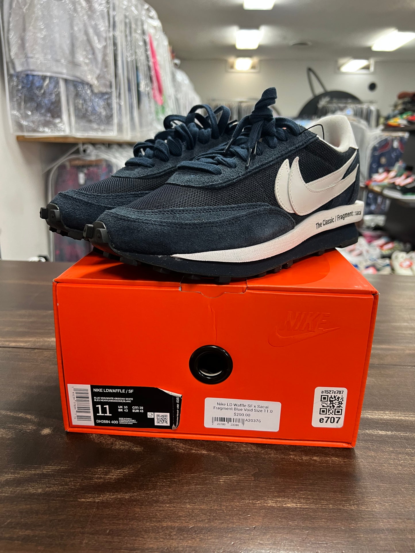 Nike LD Waffle SF x Sacai Fragment Blue Void