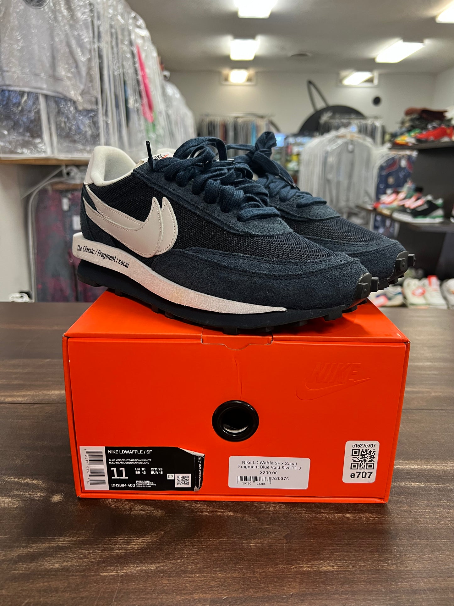 Nike LD Waffle SF x Sacai Fragment Blue Void