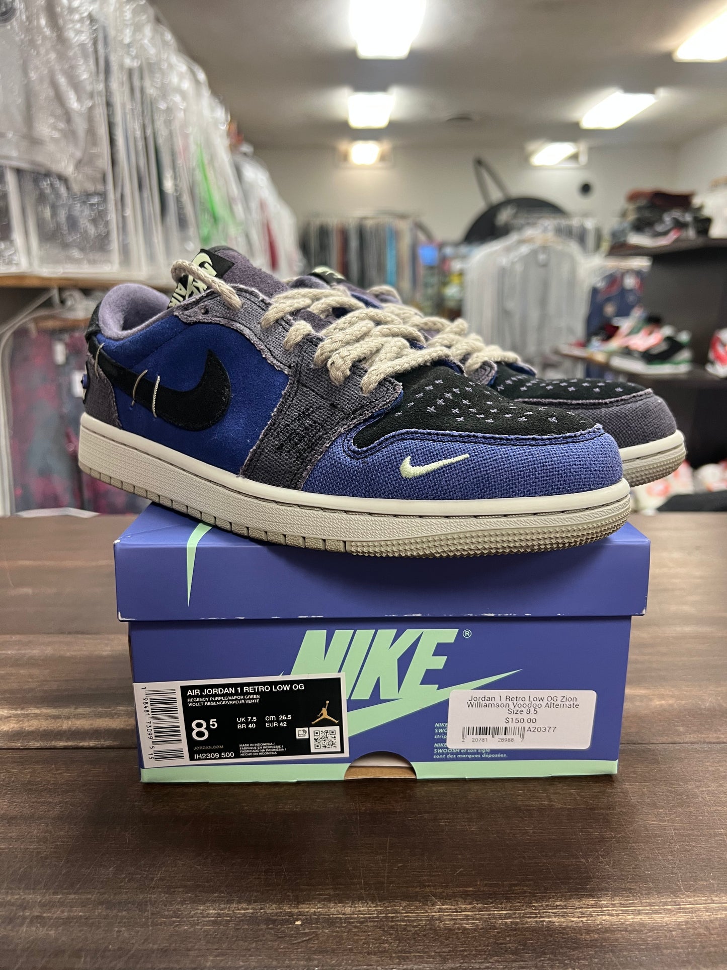 Jordan 1 Retro Low OG Zion Williamson Voodoo Alternate
