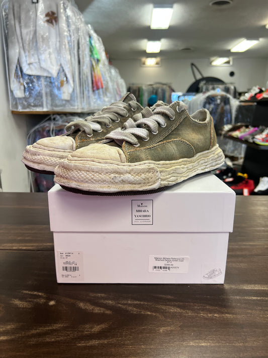 Maison Mihara Peterson 23 Washed Denim Green