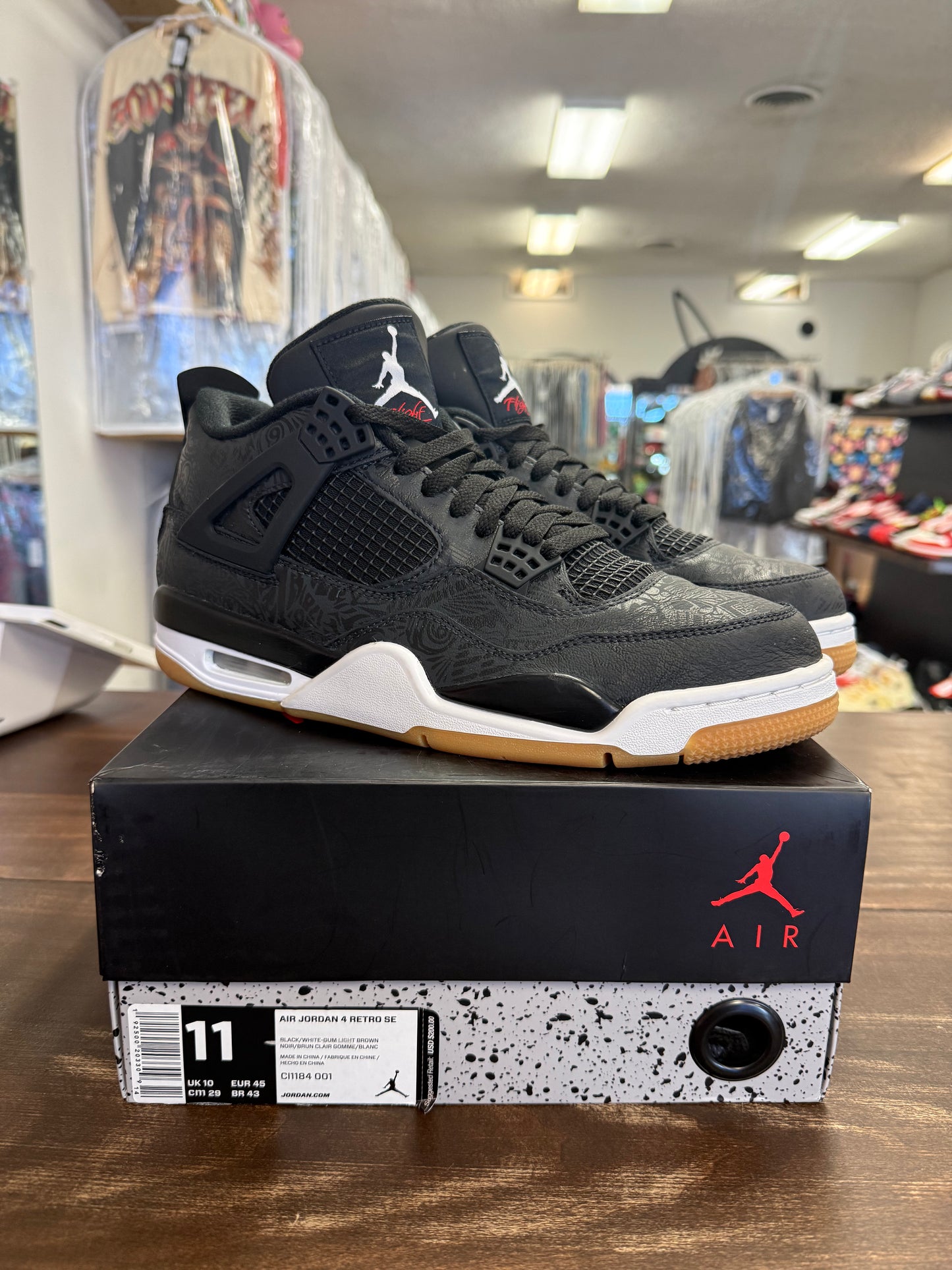 Jordan 4 Retro Laser Black Gum