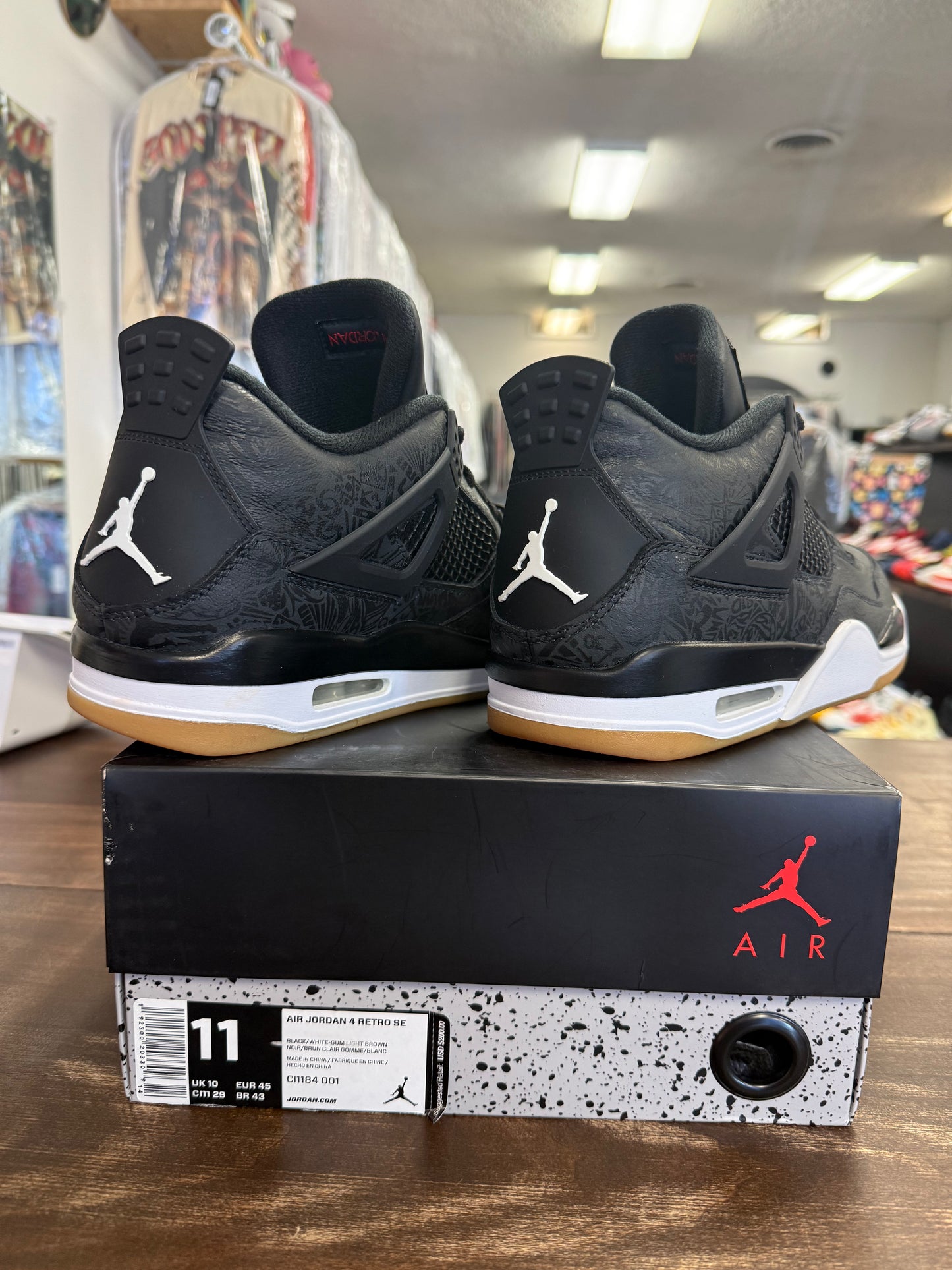 Jordan 4 Retro Laser Black Gum