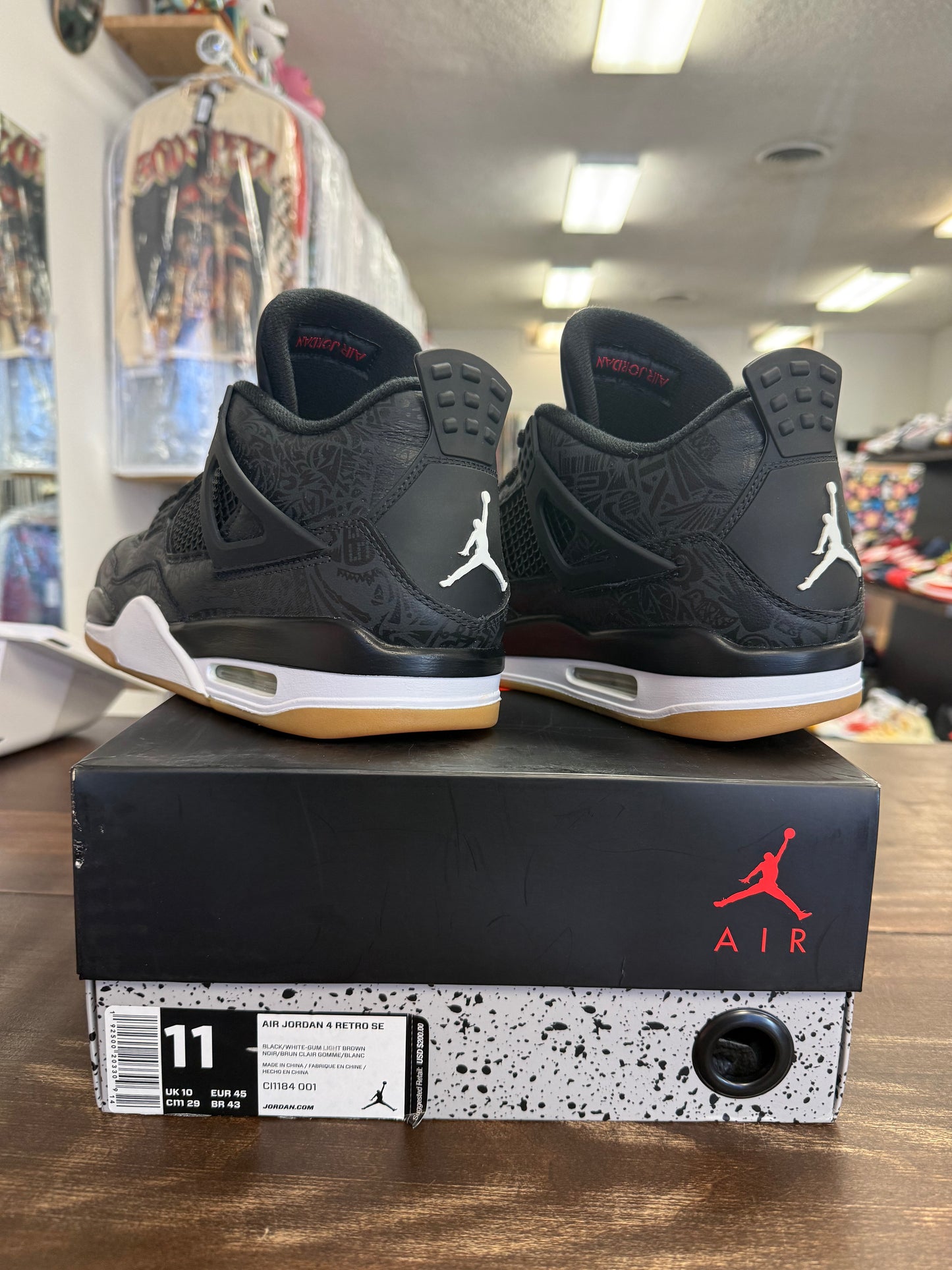 Jordan 4 Retro Laser Black Gum