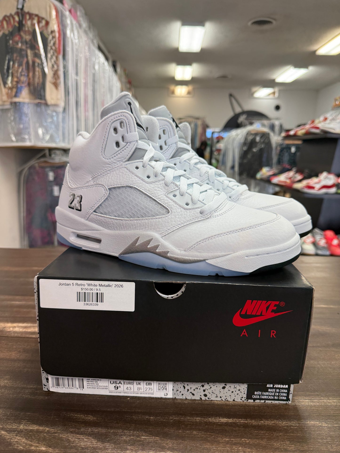 Jordan 5 Retro 'White Metallic' 2026