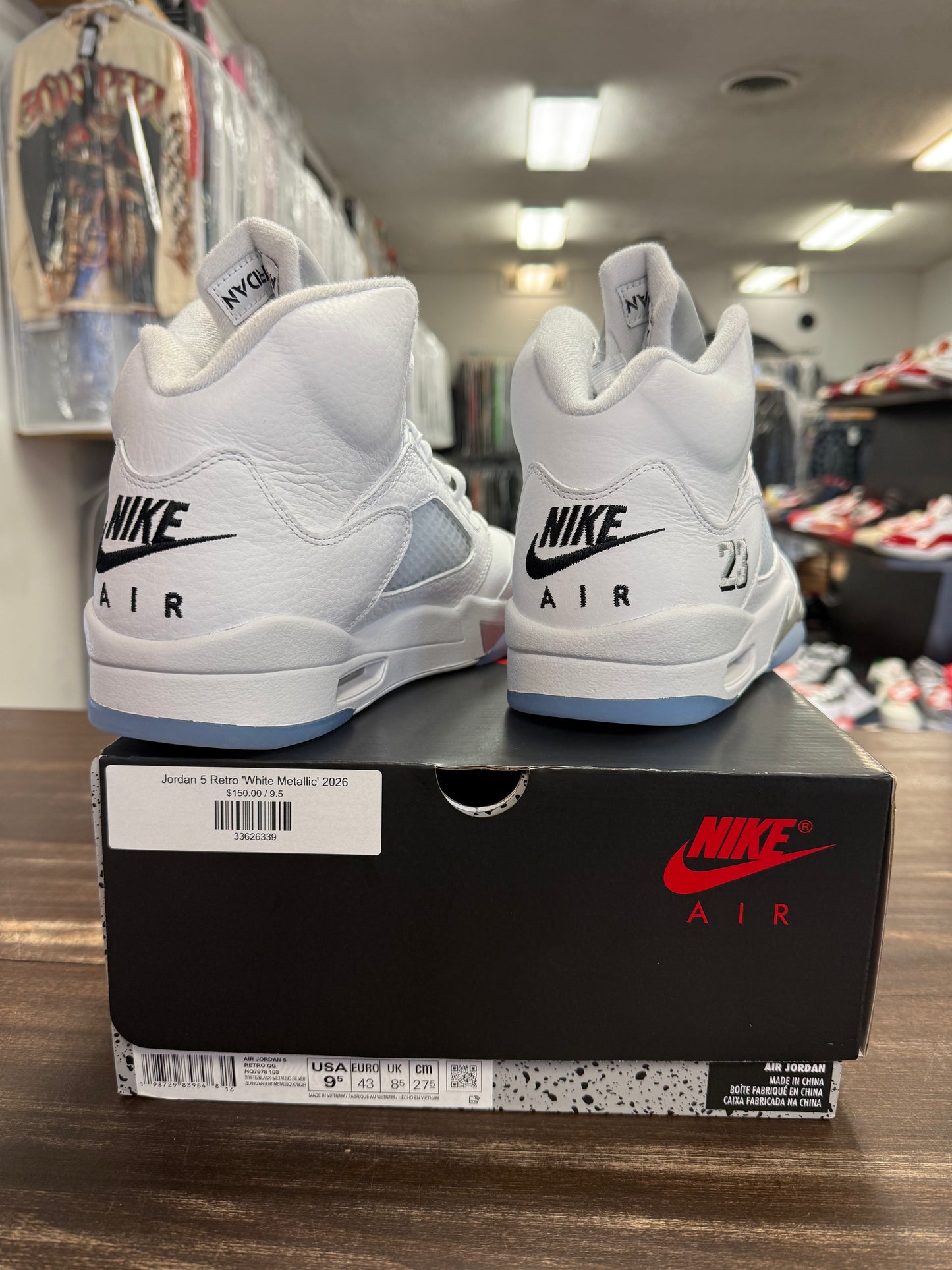 Jordan 5 Retro 'White Metallic' 2026