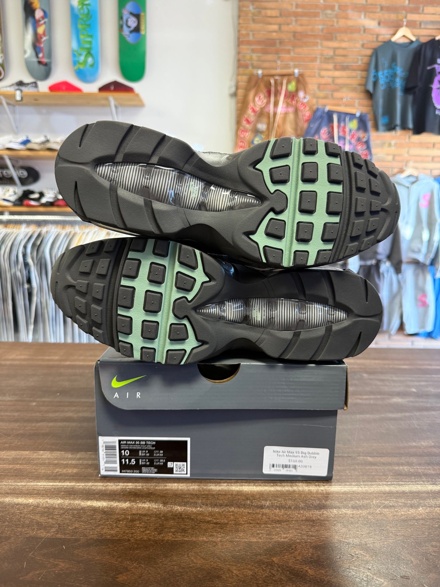 Nike Air Max 95 Big Bubble Tech Medium Ash Grey Steam