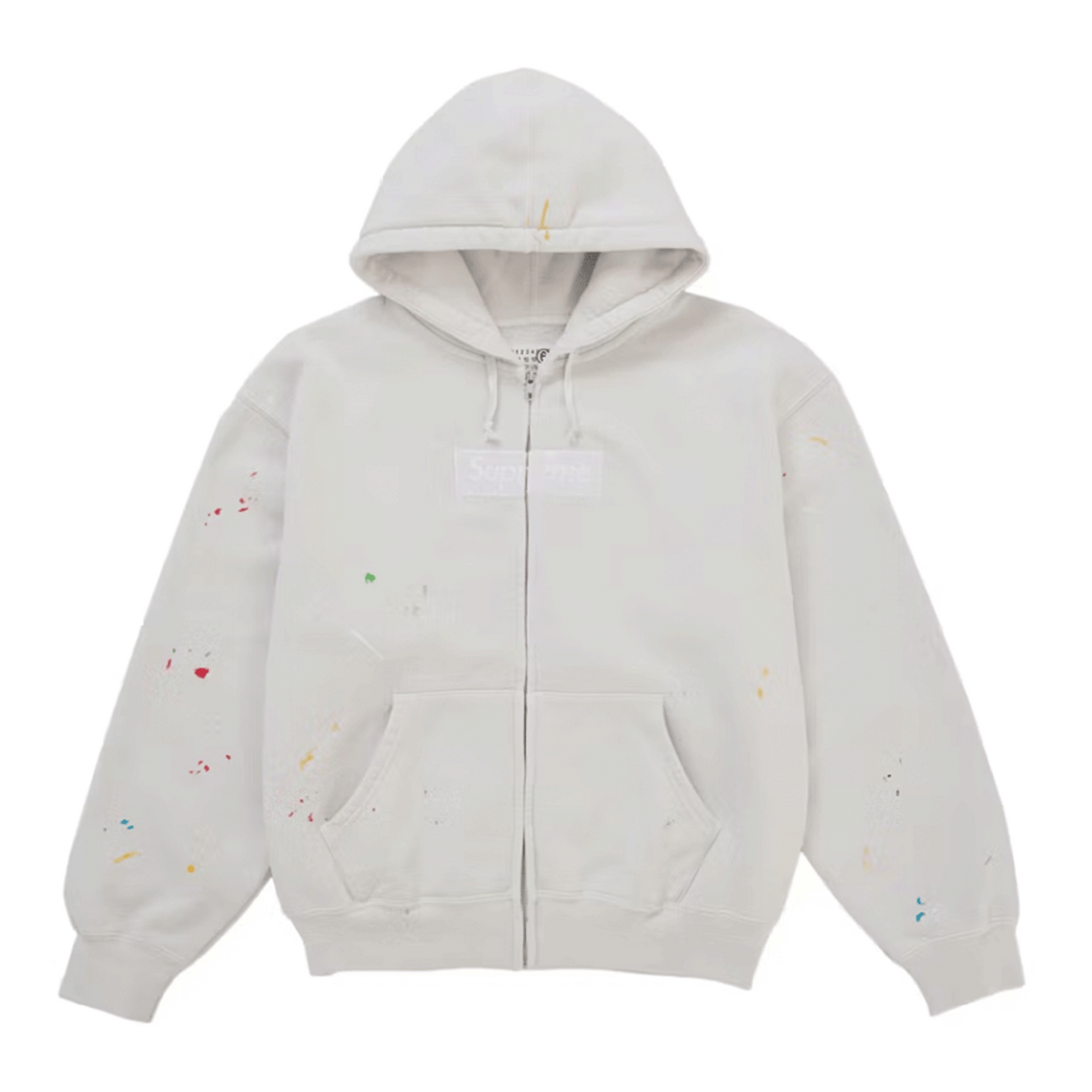 Supreme MM6 Maison Margiela Box Logo Zip Up White