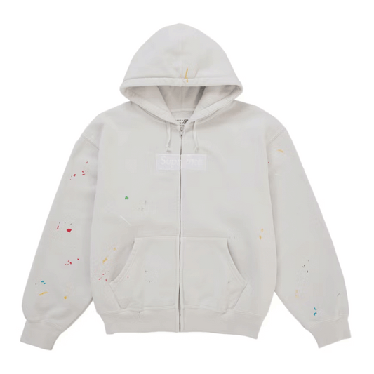 Supreme MM6 Maison Margiela Box Logo Zip Up White