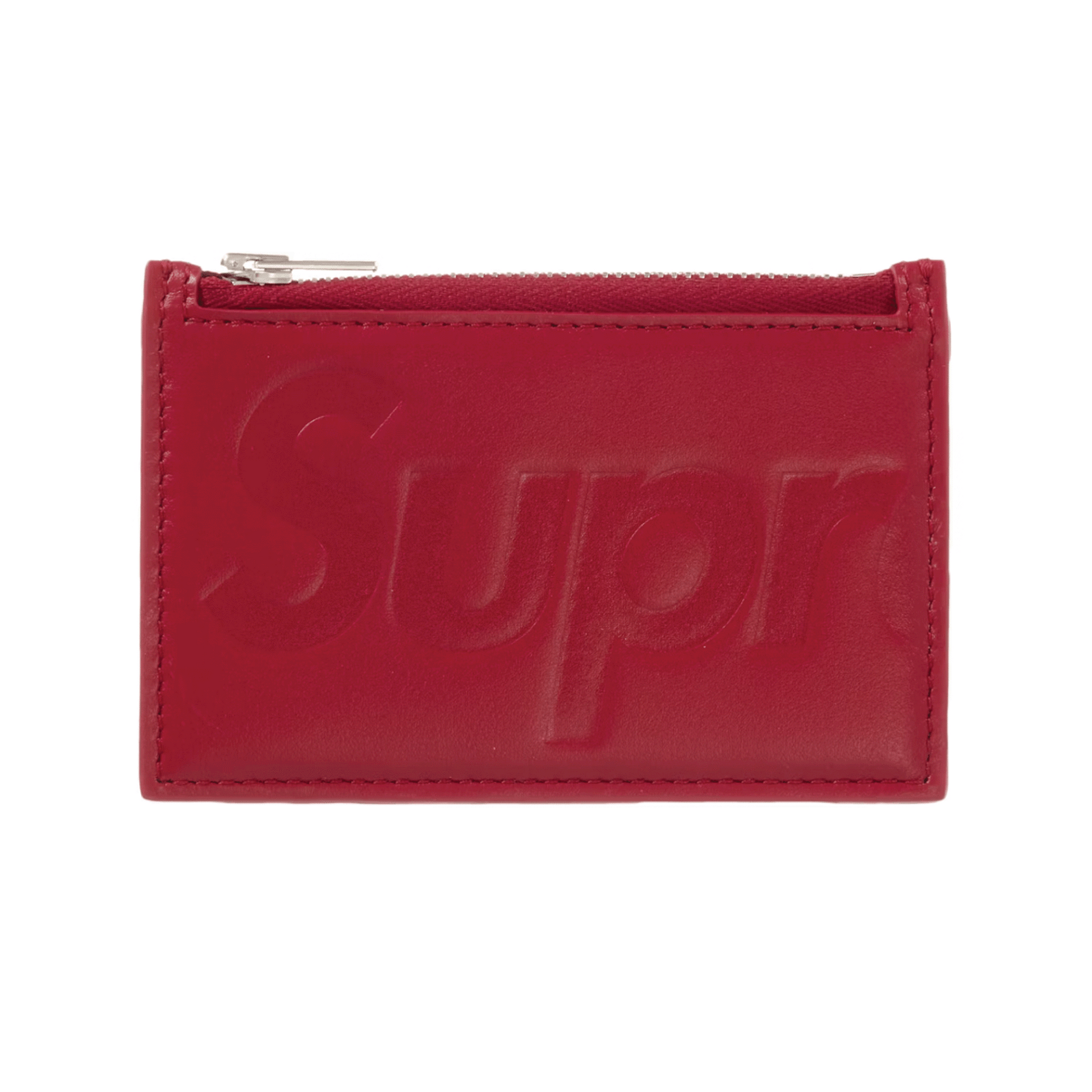 Supreme Leather Zip Card Holder Red – Sole System Supreme Leather Zip Card Holder Red – Sole System