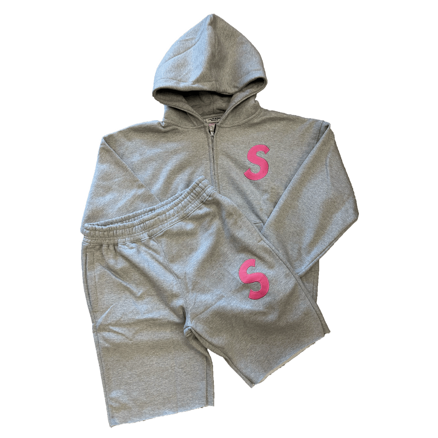 Solitaire S Logo Sweatsuit Grey Pink
