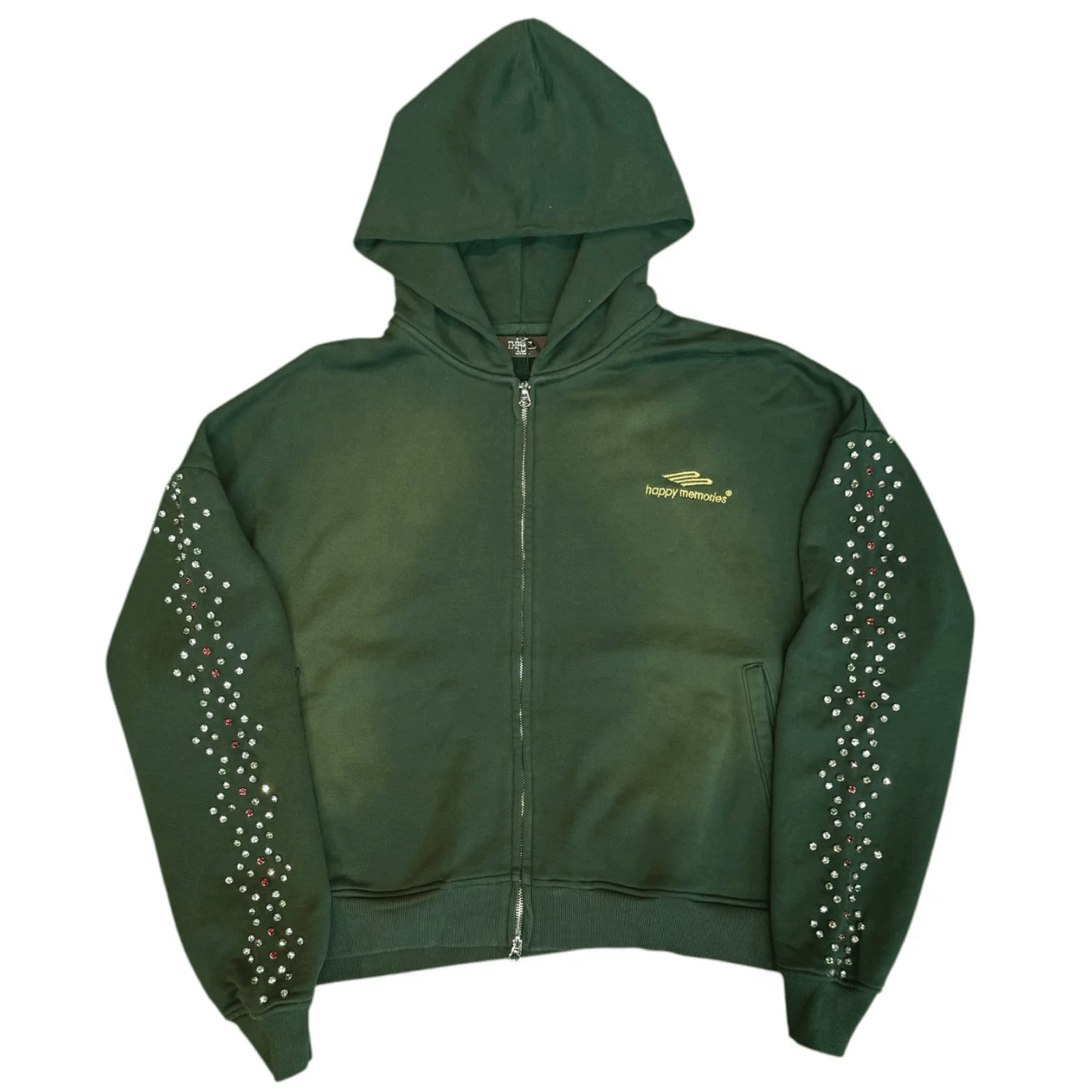 HMDD Green Bean Crystal Zip Hoodie