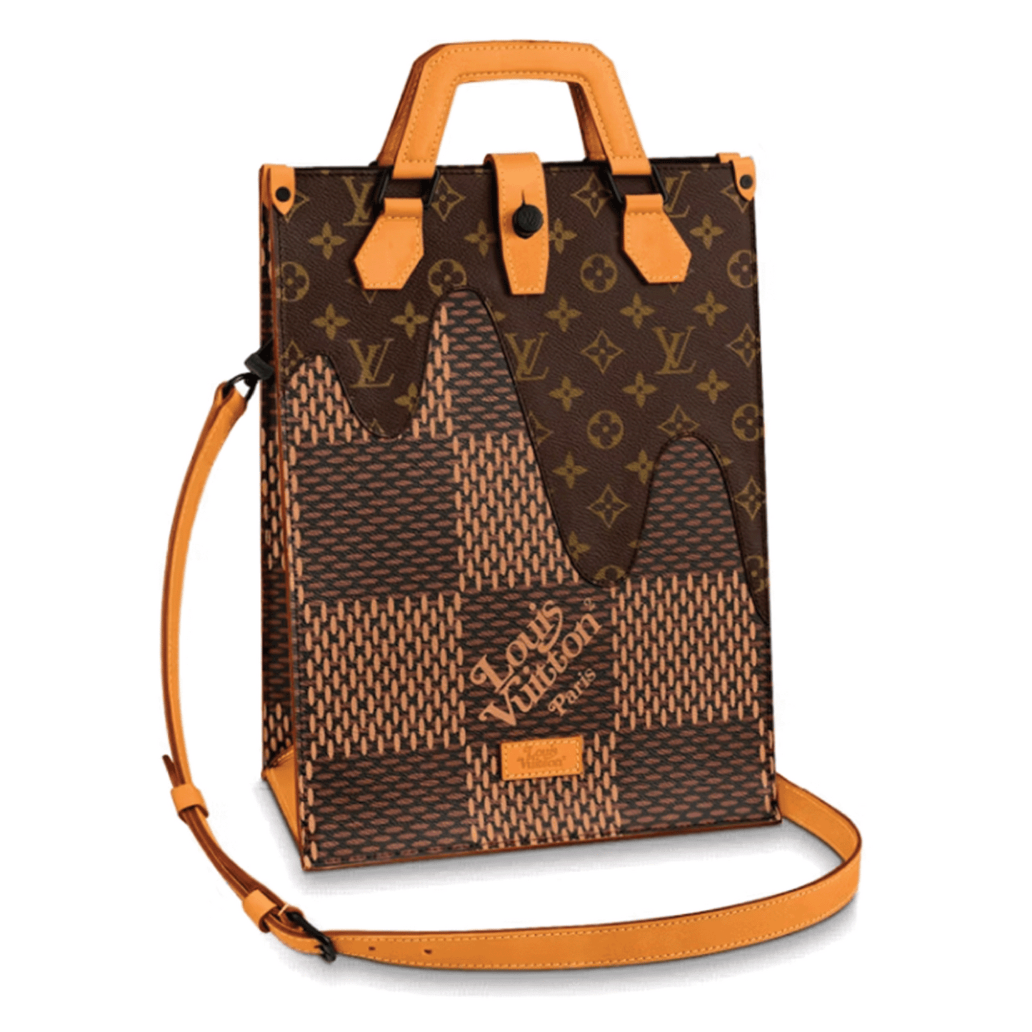 LOUIS VUITTON x Nigo Monogram Giant Tote Bag Brown Leather