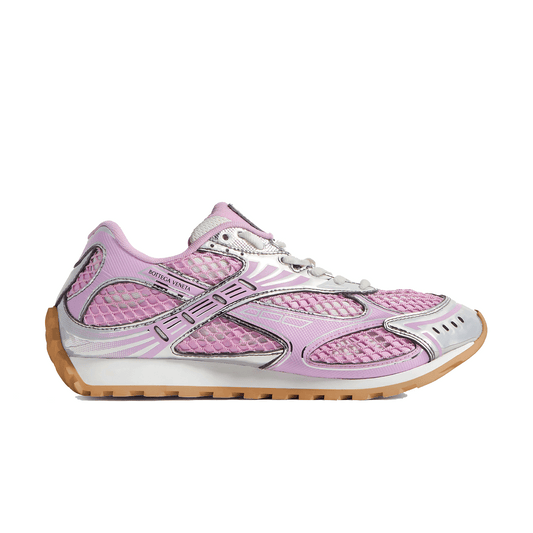 Bottega Veneta Women's Orbit Mesh Pink Silver