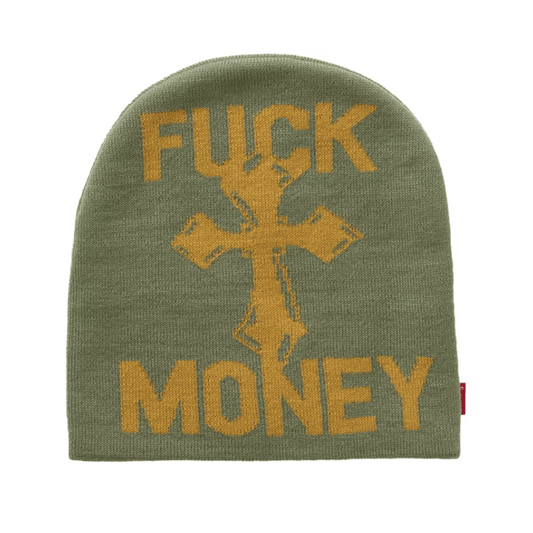 Supreme Fuck Money Beanie Green